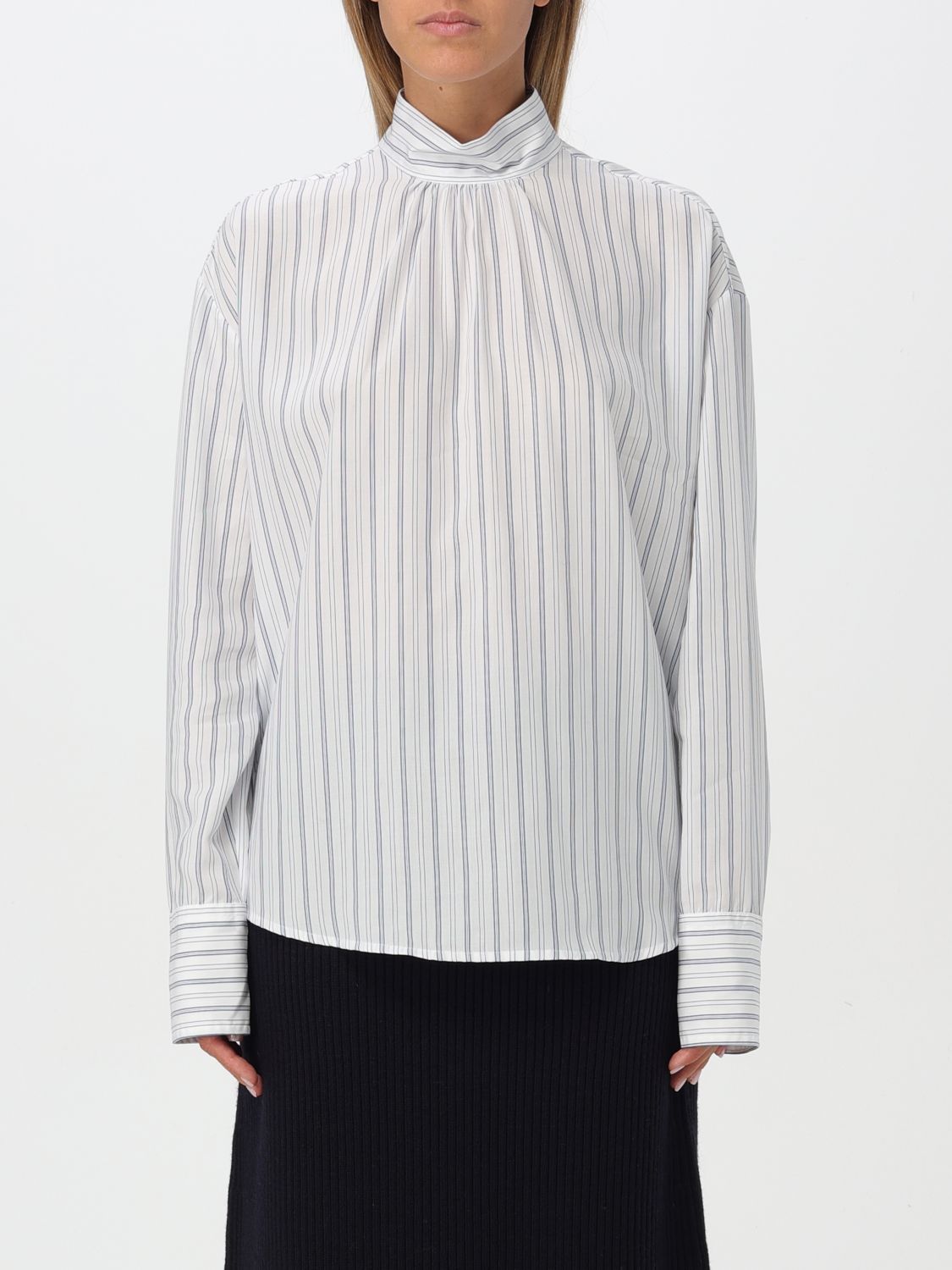 Shop Dondup Shirt  Woman Color White In Weiss