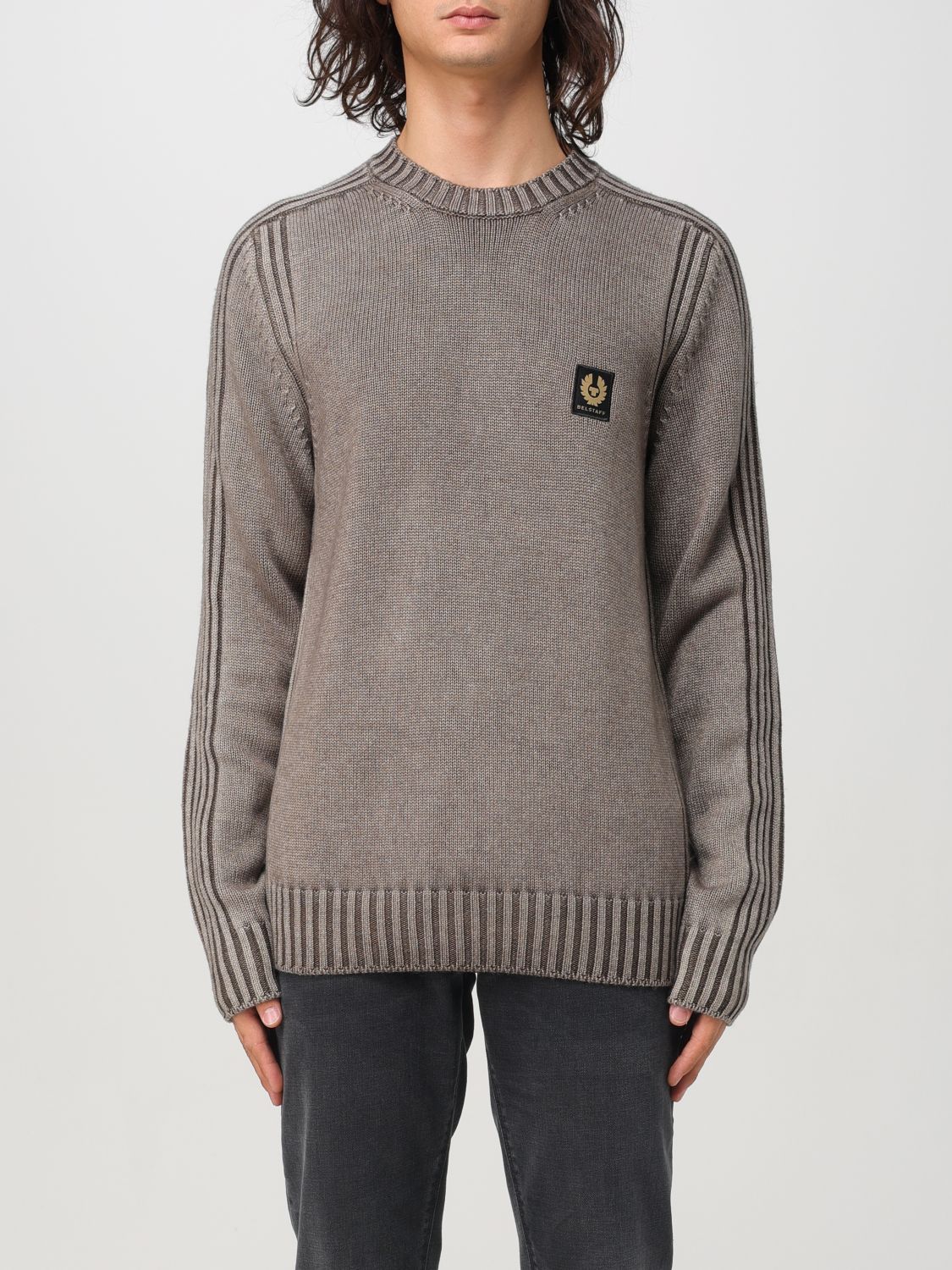 Shop Belstaff Sweater  Men Color Brown In Braun