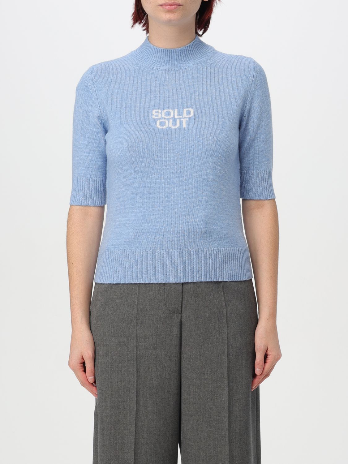 Shop Sportmax Sweater  Woman Color Sky Blue In Hellblau