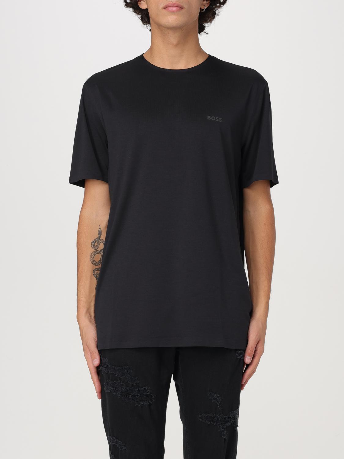 Shop Hugo Boss T-shirt Boss Men Color Black In 黑色