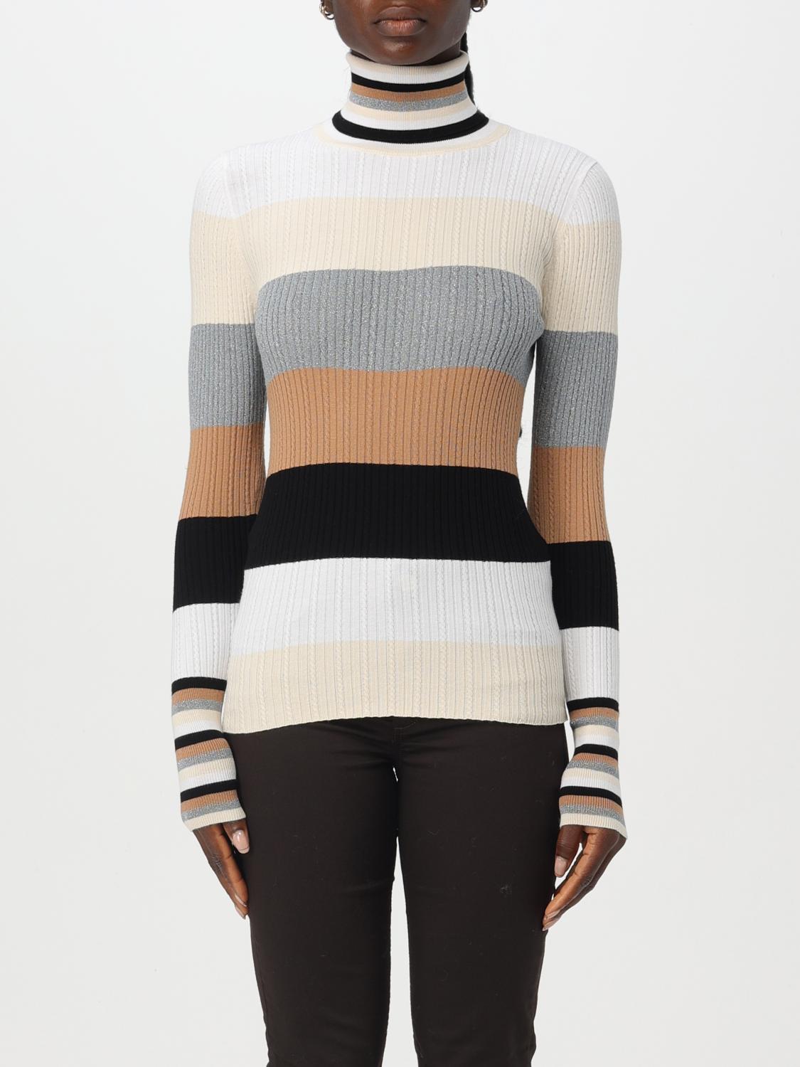Liu •jo Knitted Polo Top In Natural