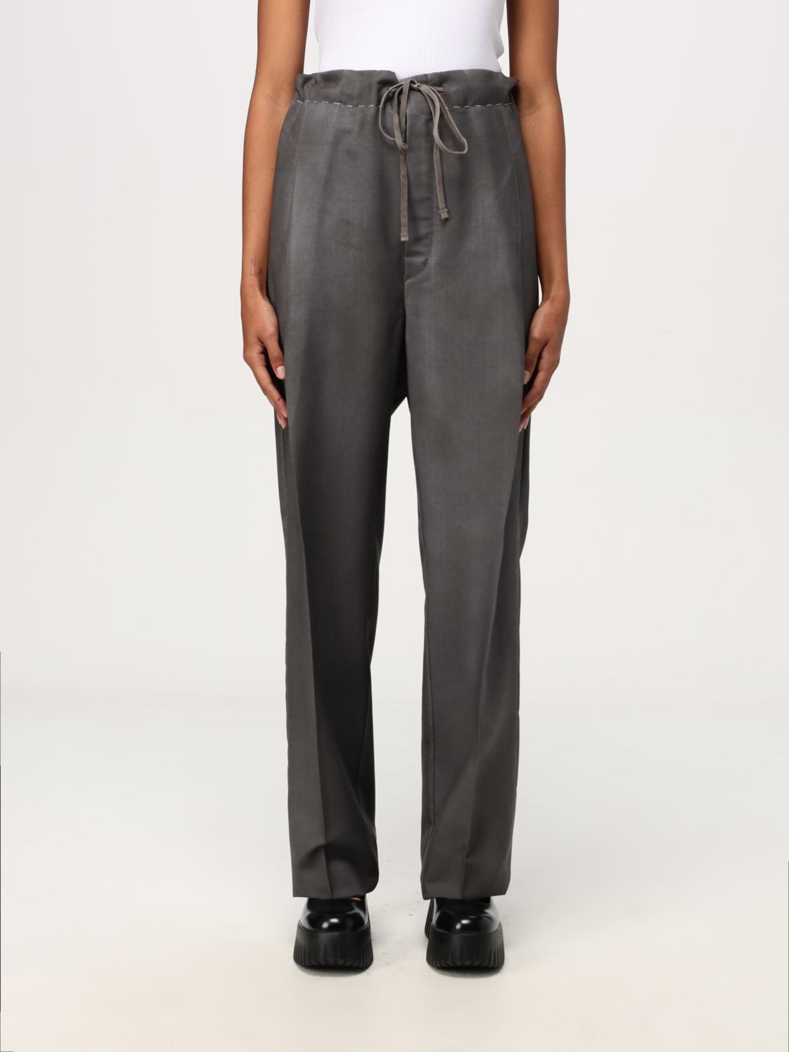 Maison Margiela Pants  Woman Color Brown In Gray