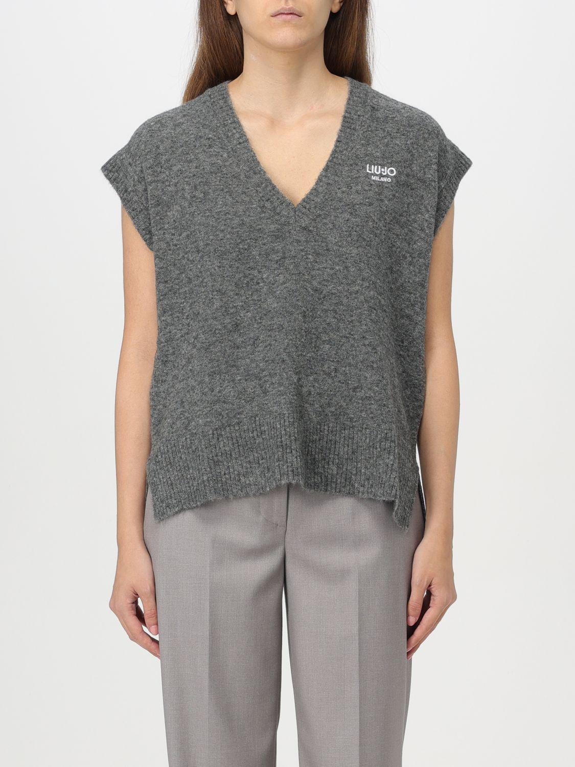 LIU •JO WAISTCOAT LIU JO WOMAN COLOR GREY g26455020