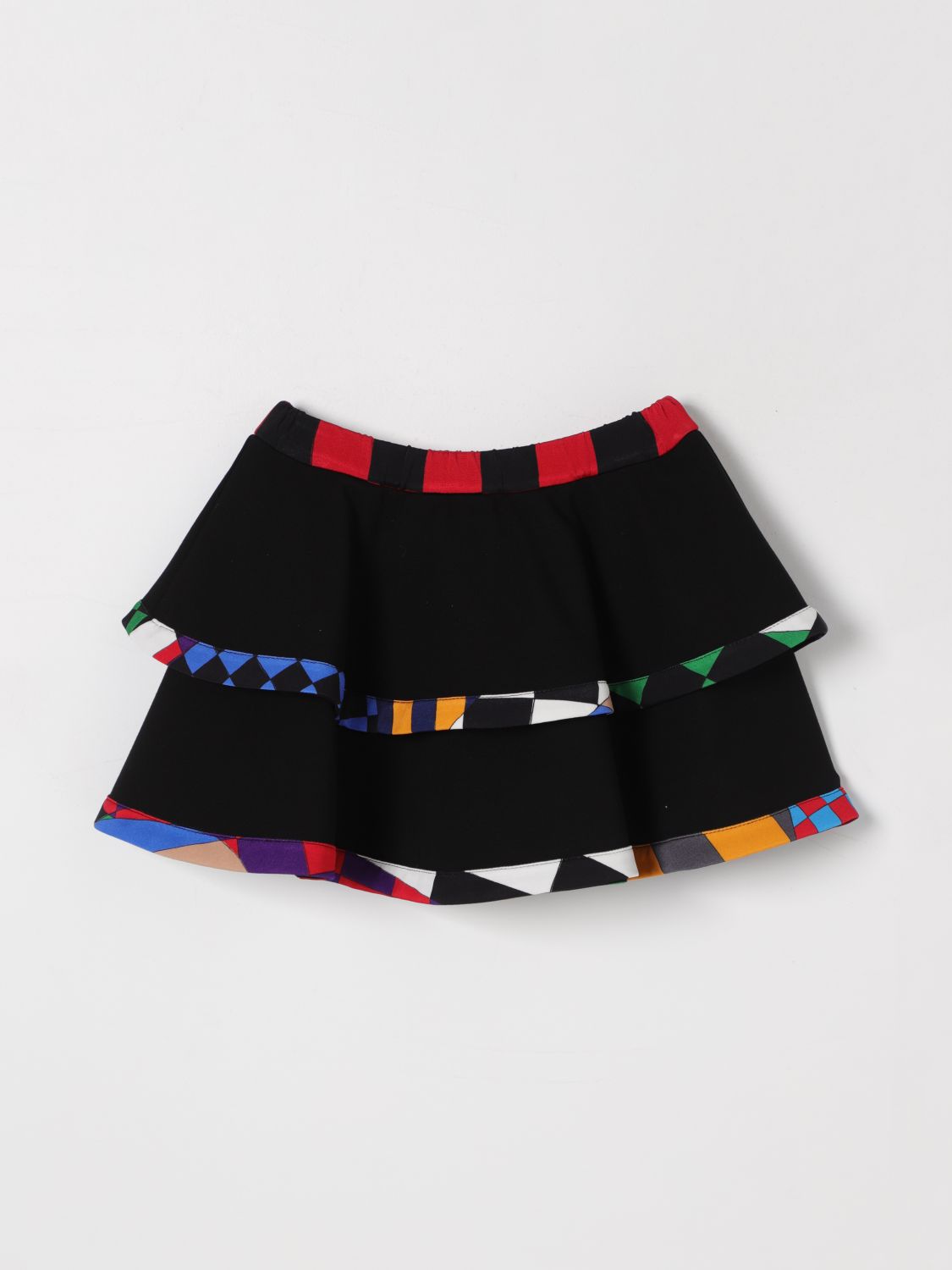 Shop Pucci Skirt  Kids Color Black In Schwarz