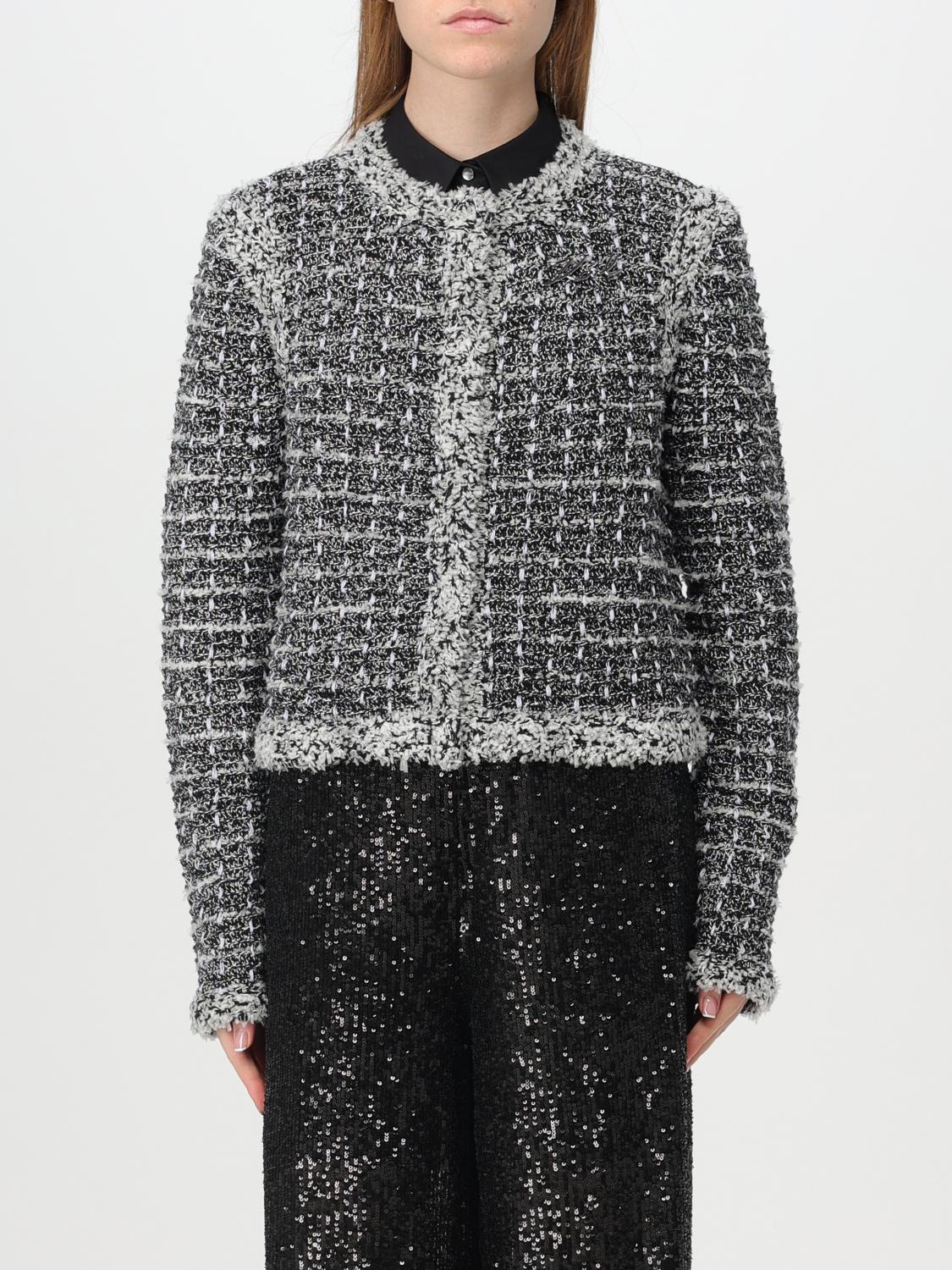 Karl Lagerfeld Bouclé Snap-fastening Cardigan In Schwarz