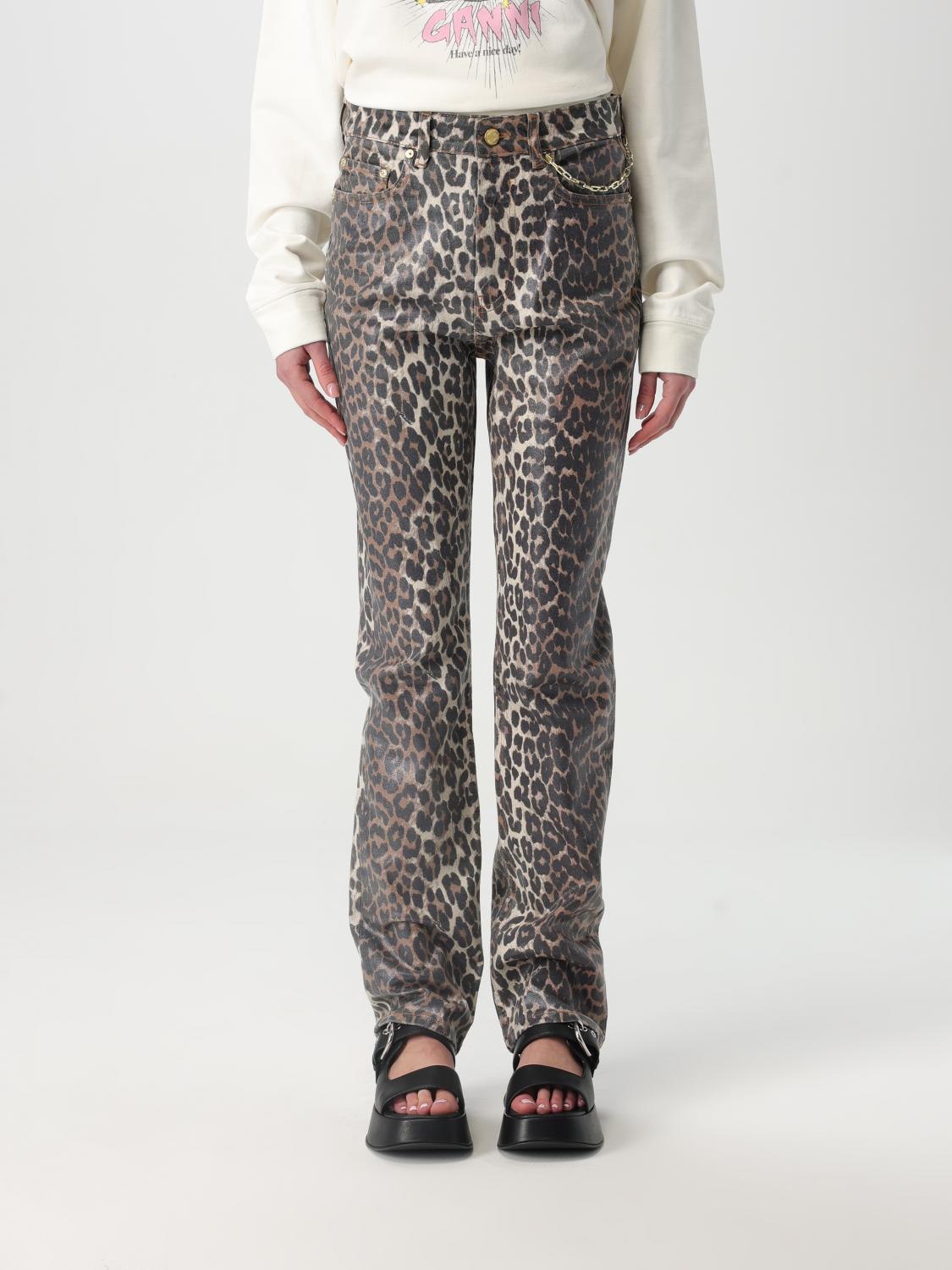 Ganni Jeans  Woman Color Brown In Brown