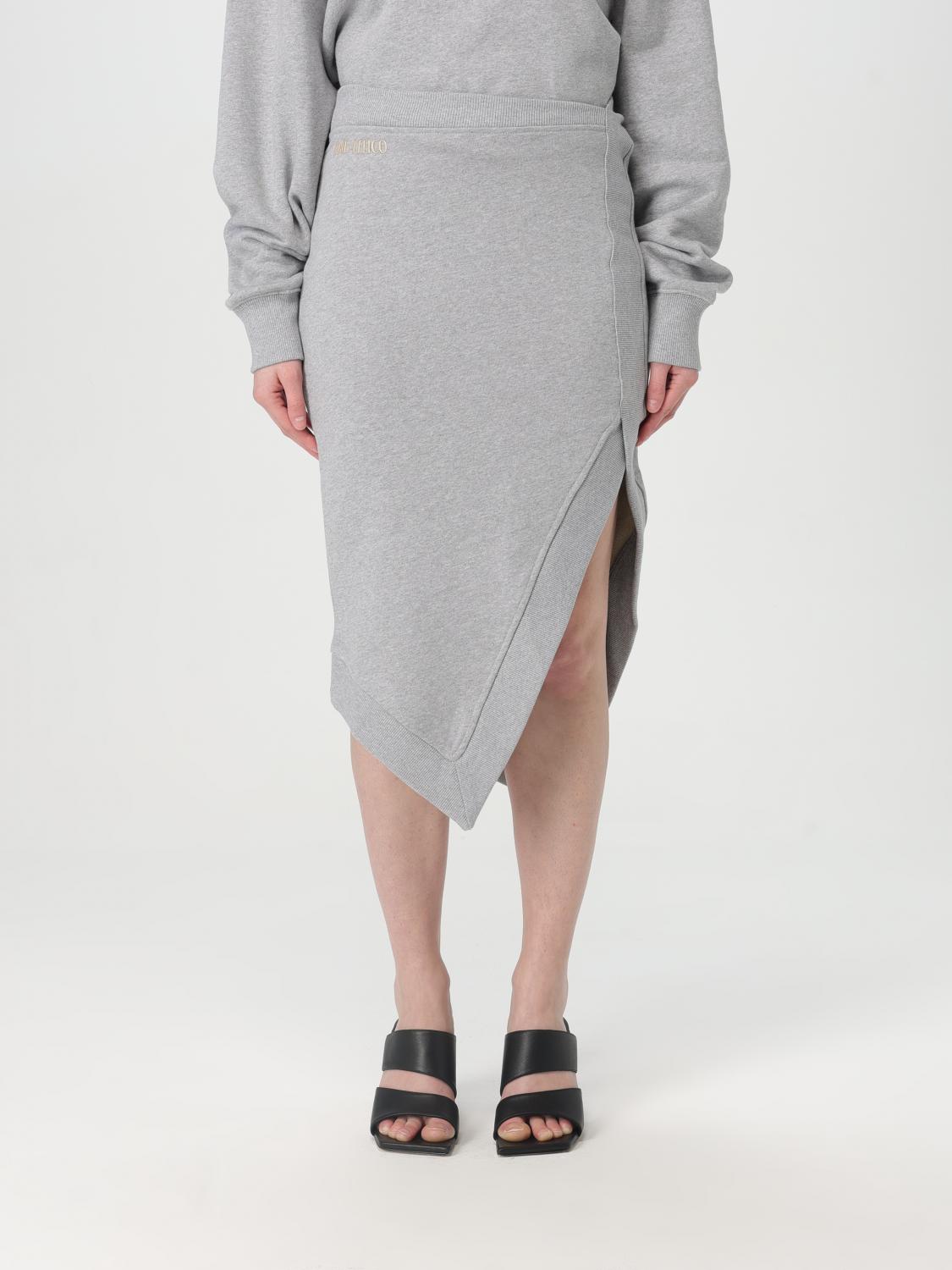 Shop Attico Skirt The Woman Color Grey