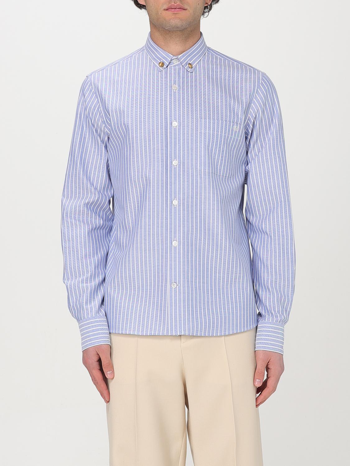 Valentino Garavani Striped Shirt In Blue