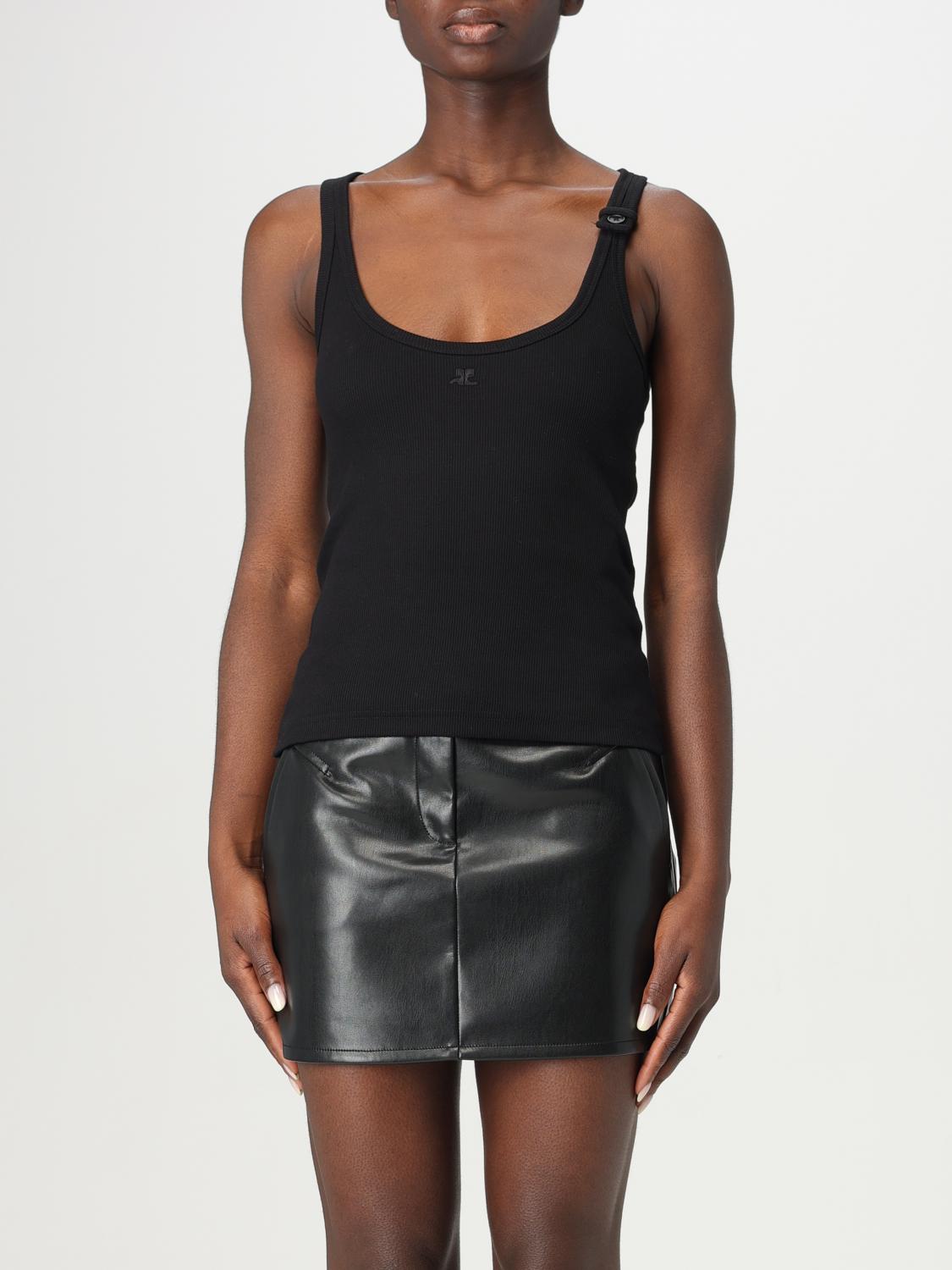 Courrèges Courreges "top Holistic With Buckle Detail In Black