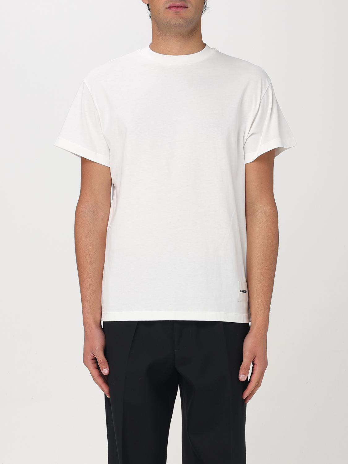 JIL SANDER T-Shirt Men color White　JIL SANDER Tシャツ メンズ カラー ホワイト JIL
