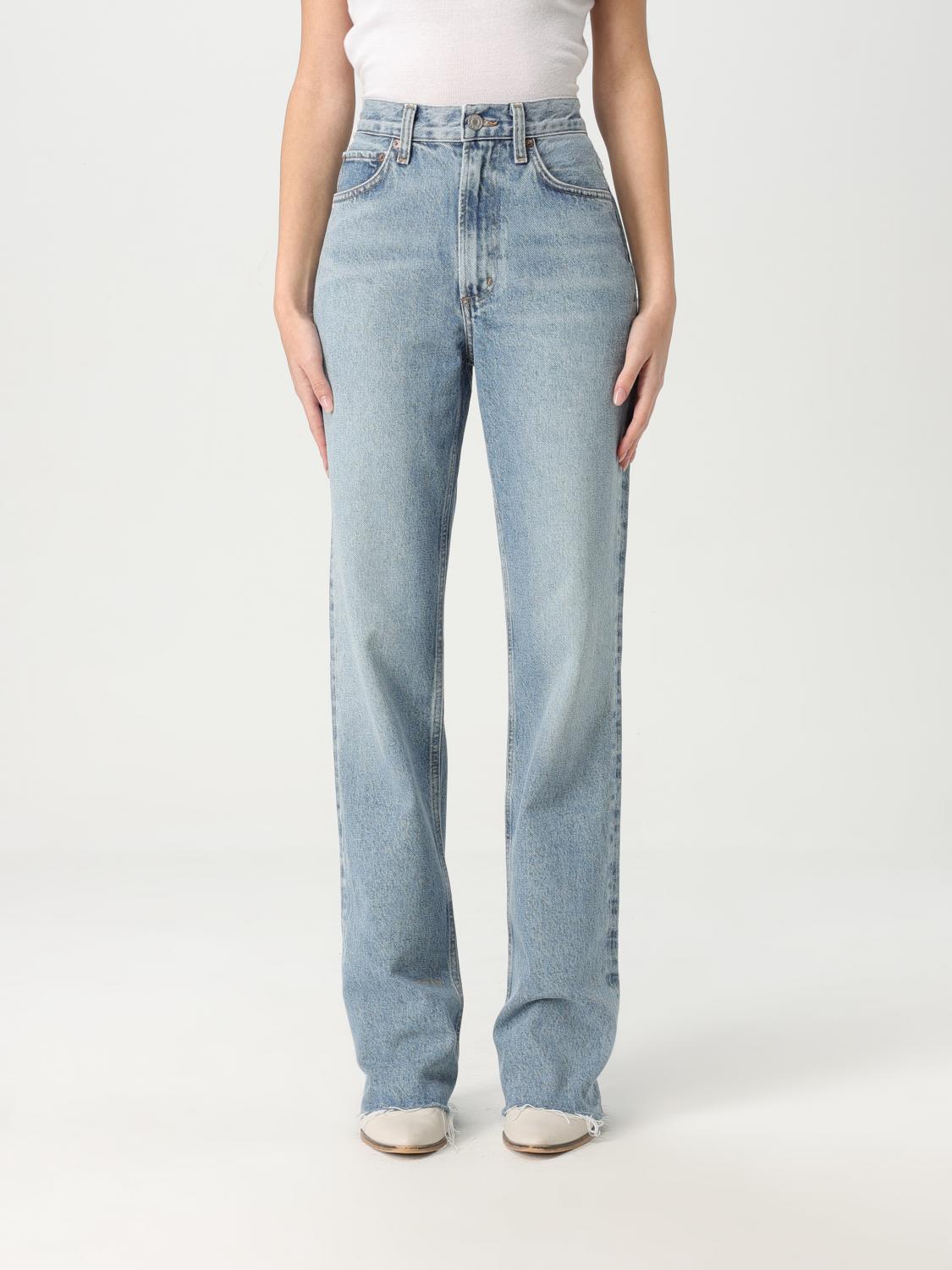 Agolde Jeans Woman Color Denim In Denim