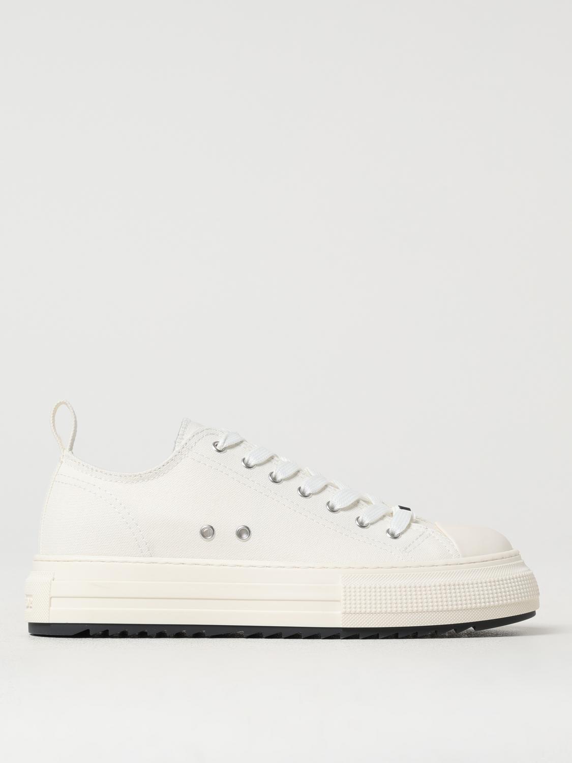 Dsquared2 Man Sneakers White Size 6.5 Textile Fibers In Weiss