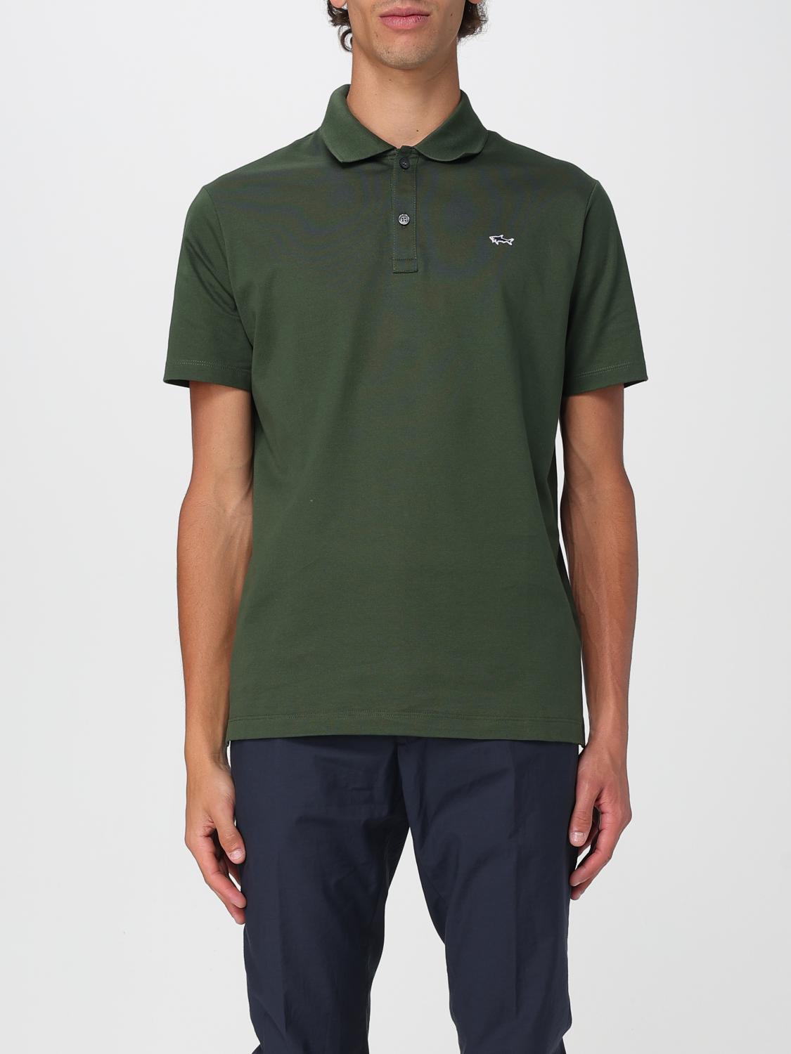 Shop Paul & Shark Polo Shirt Men Color Military