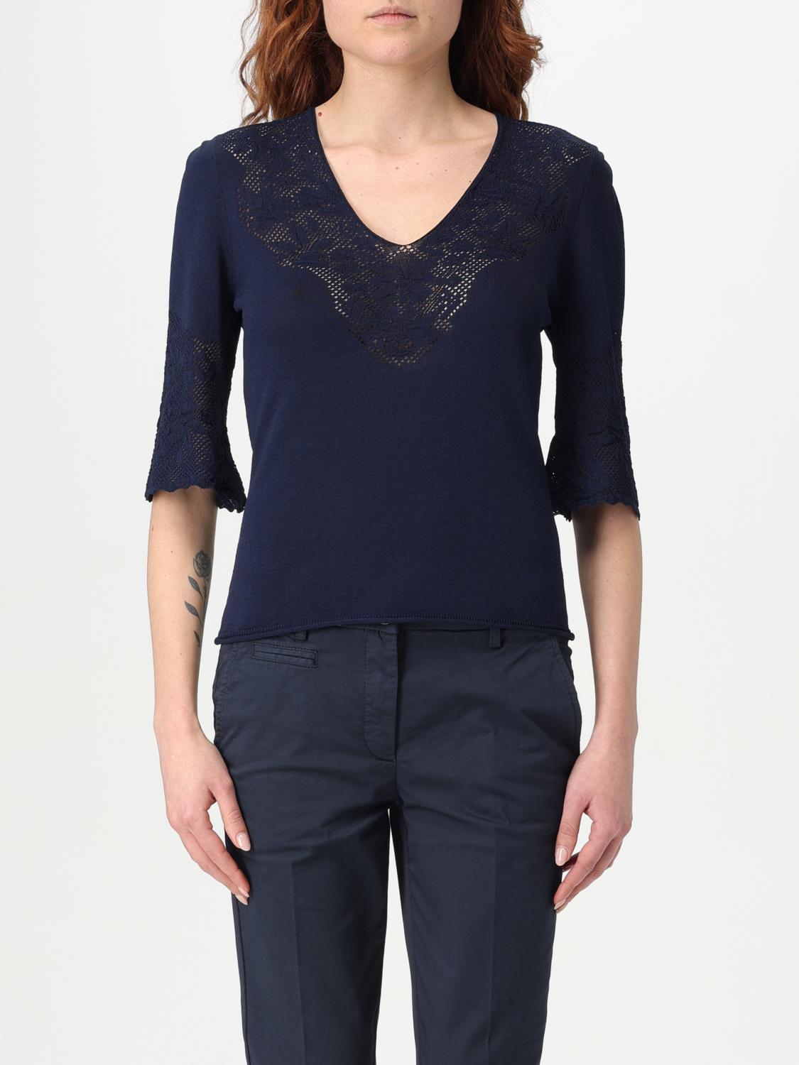 Shop Twinset Top Woman Color Blue
