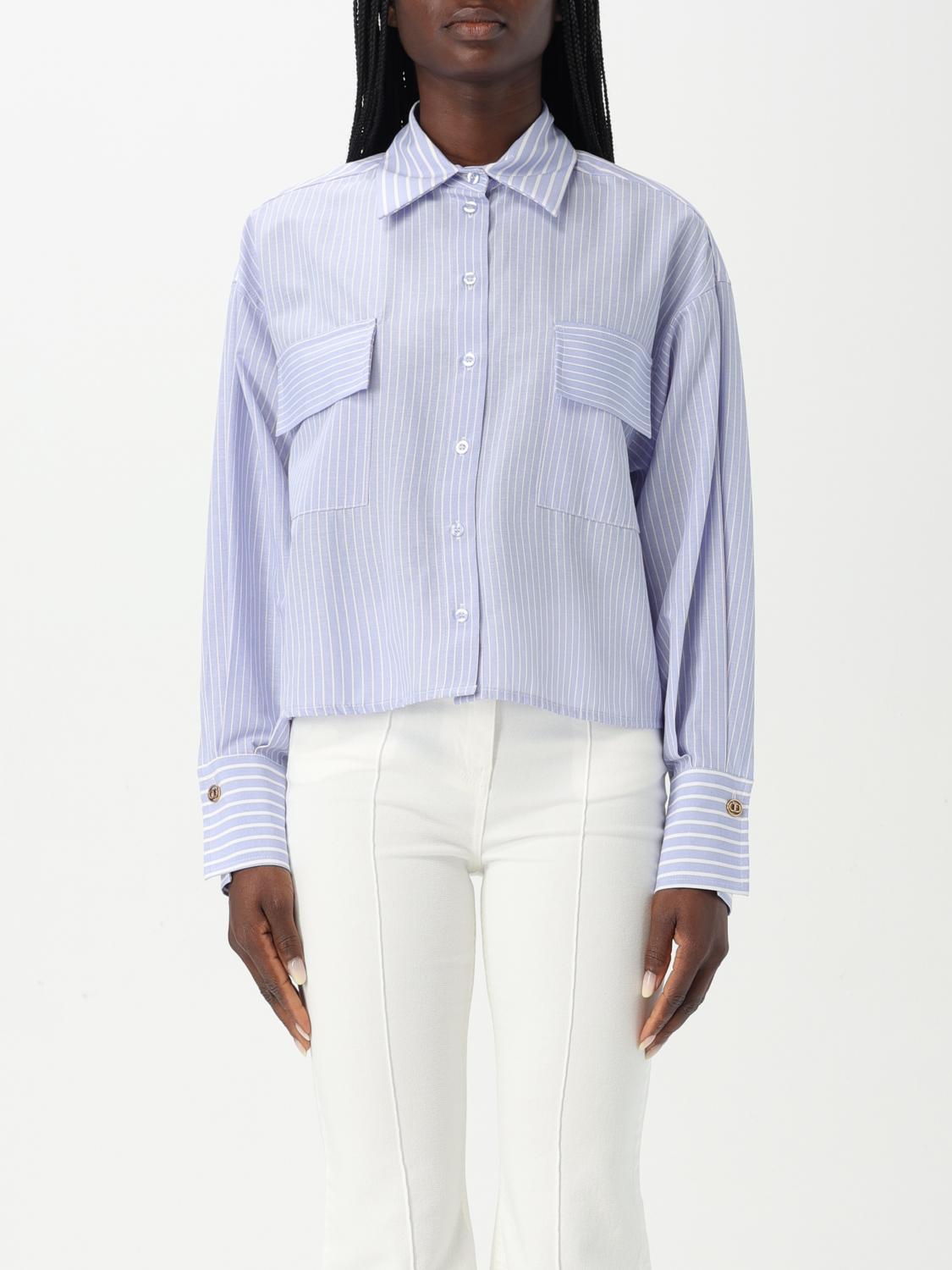 Twinset Shirt  Woman Color Gnawed Blue In Gnawed Blue