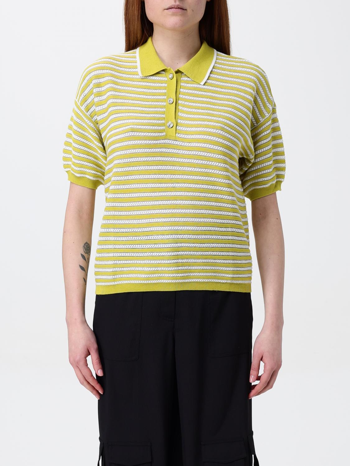 Twinset Actitude Polo Shirt Woman Color Yellow In Green