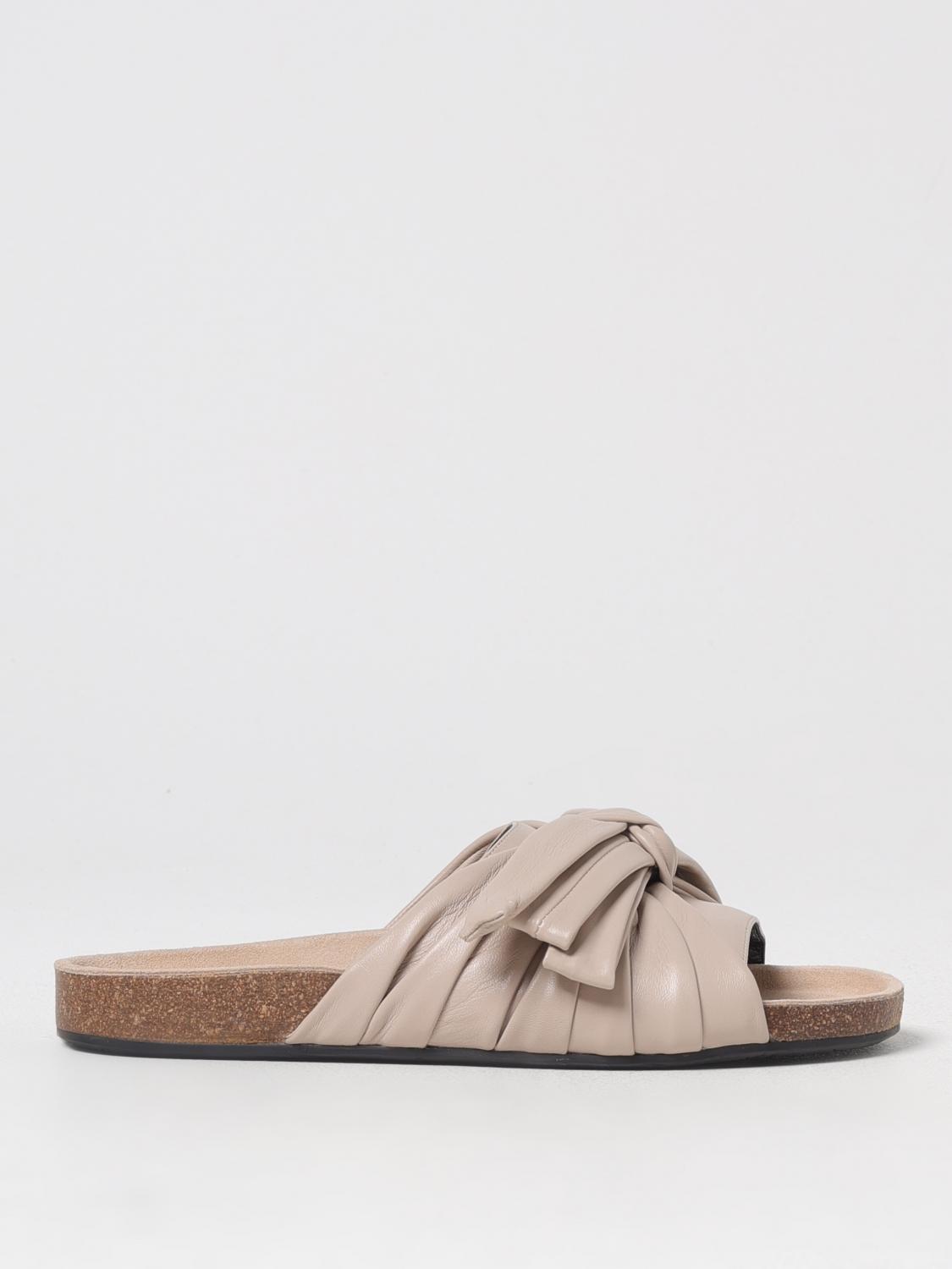 Jw Anderson Flat Sandals Woman Color Ecru In Ecru