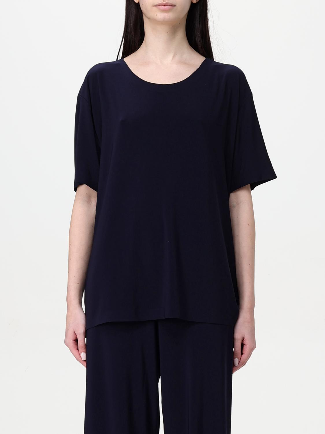 Shop Norma Kamali T-shirt Woman Color Blue