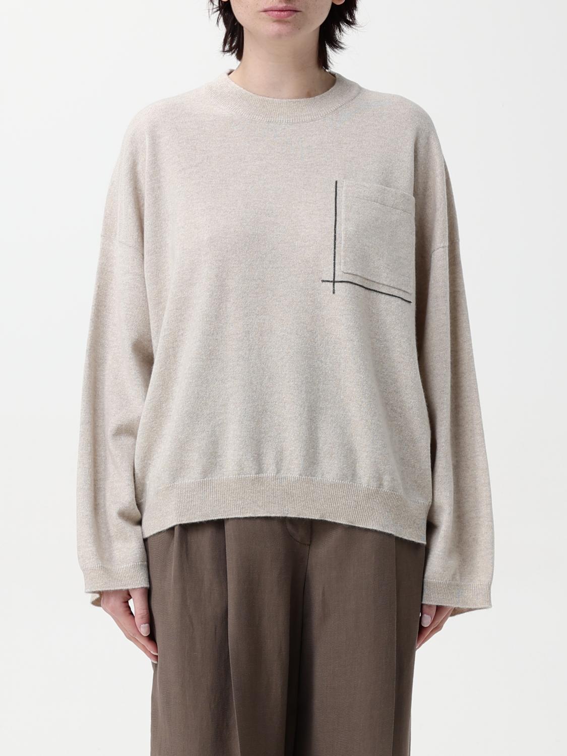 Brunello Cucinelli Sweater Woman Color Beige In Beige