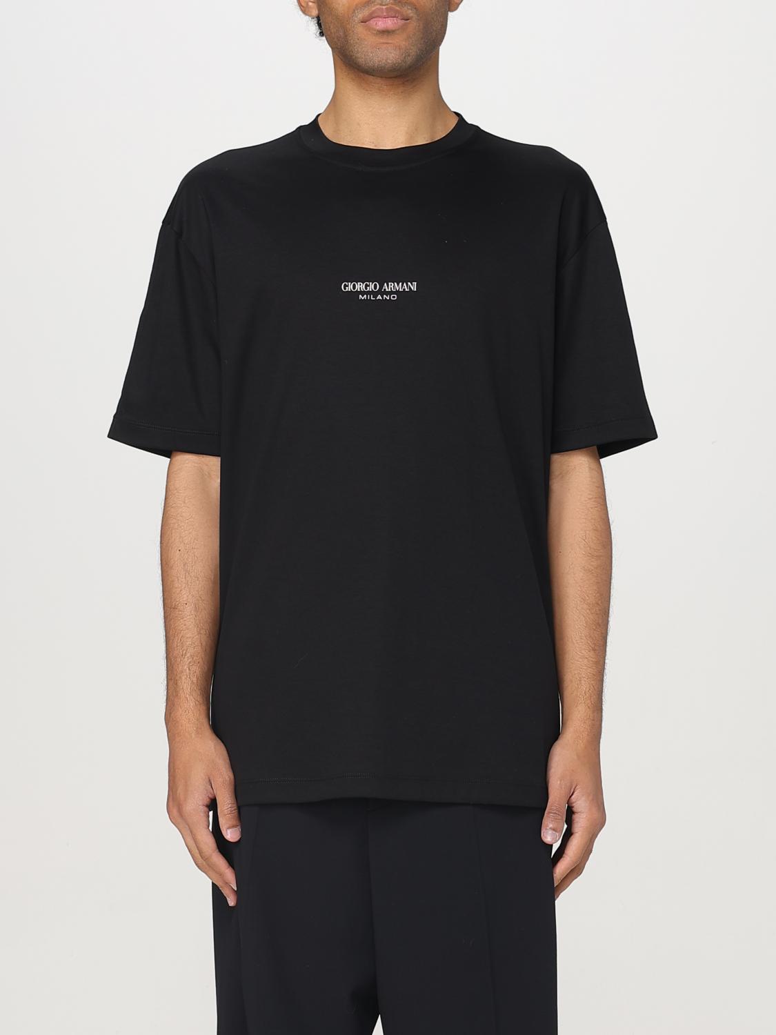 Shop Giorgio Armani T-shirt Men Color Black
