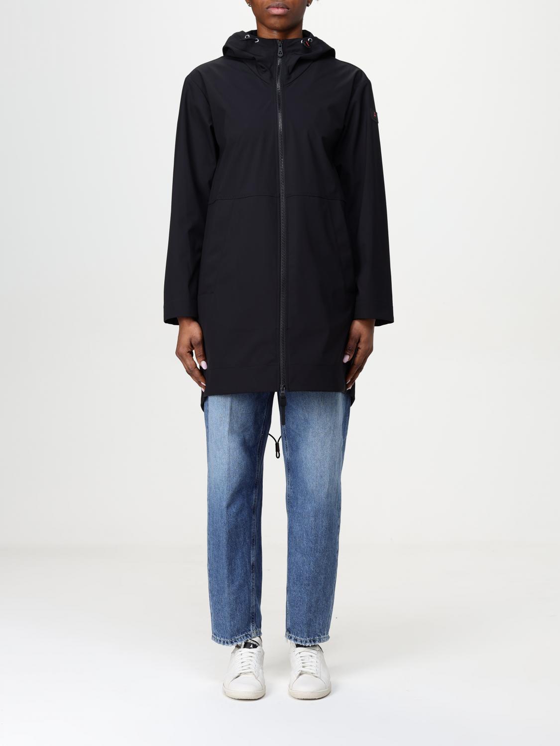 Peuterey Coat Woman Color Black In Black