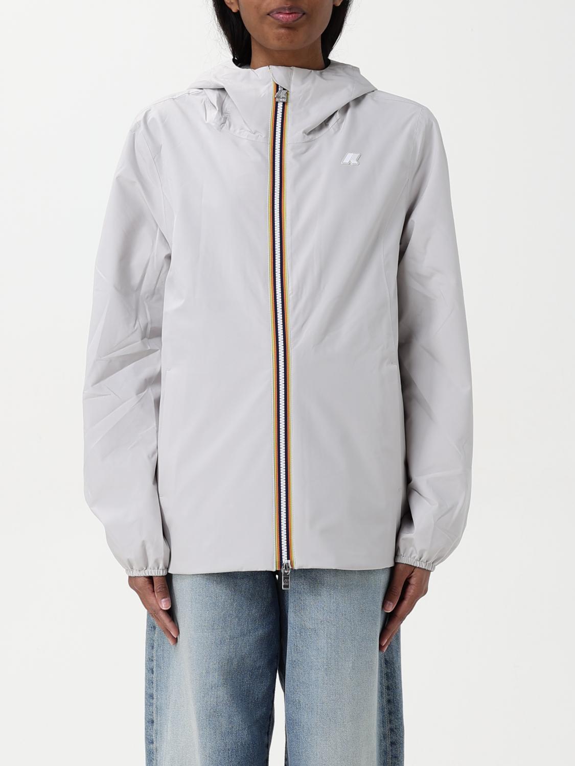 K-way Coat Woman Color Grey In Grey