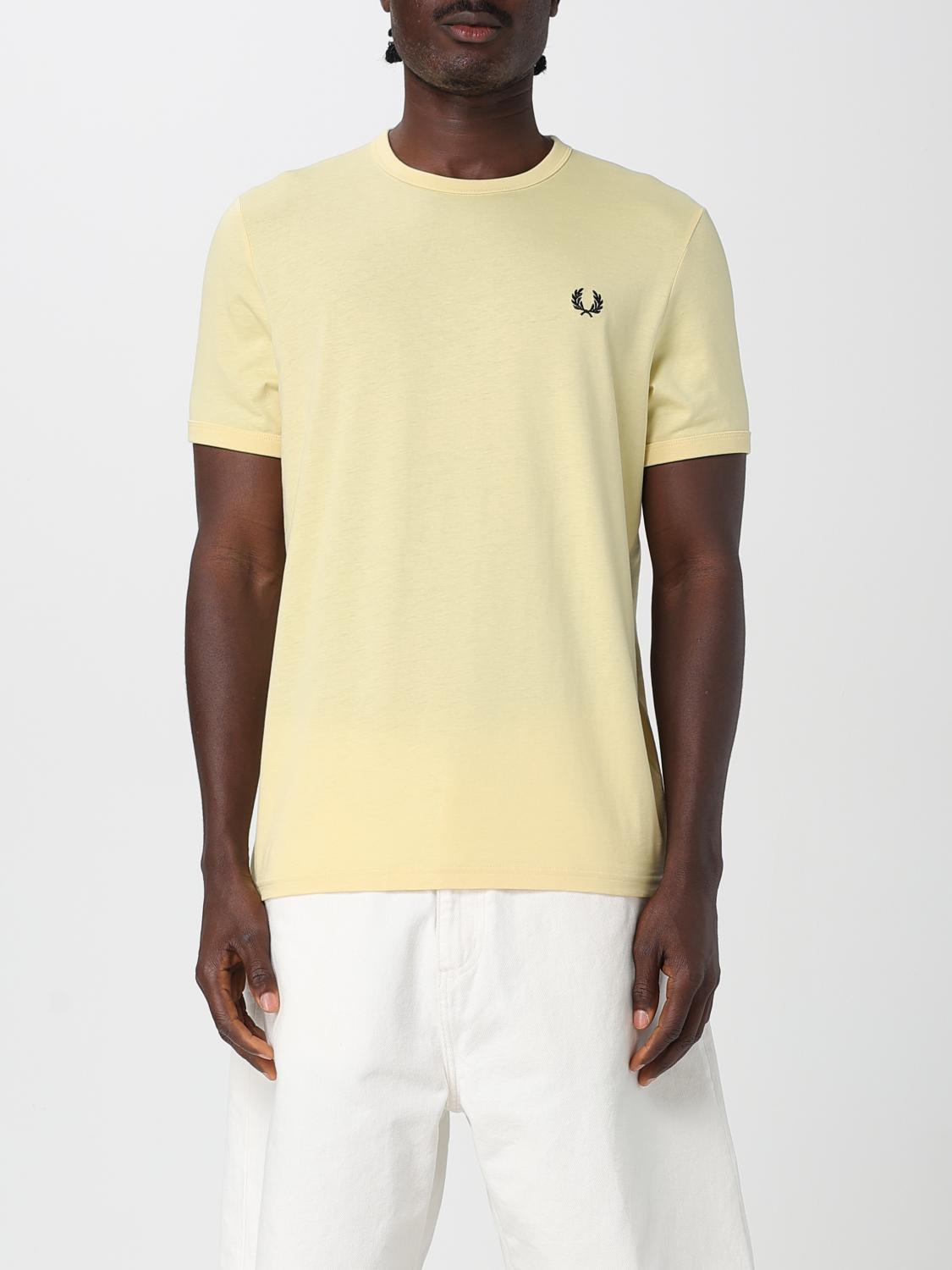 Fred Perry T-shirt Men Color Mustard