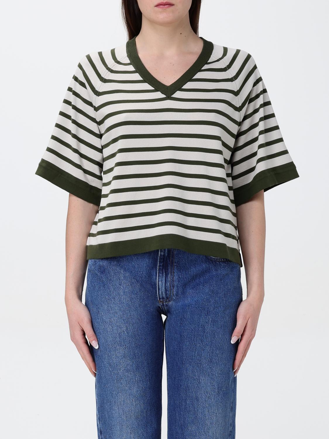 K-way Marol Stripes Sweater In Beige