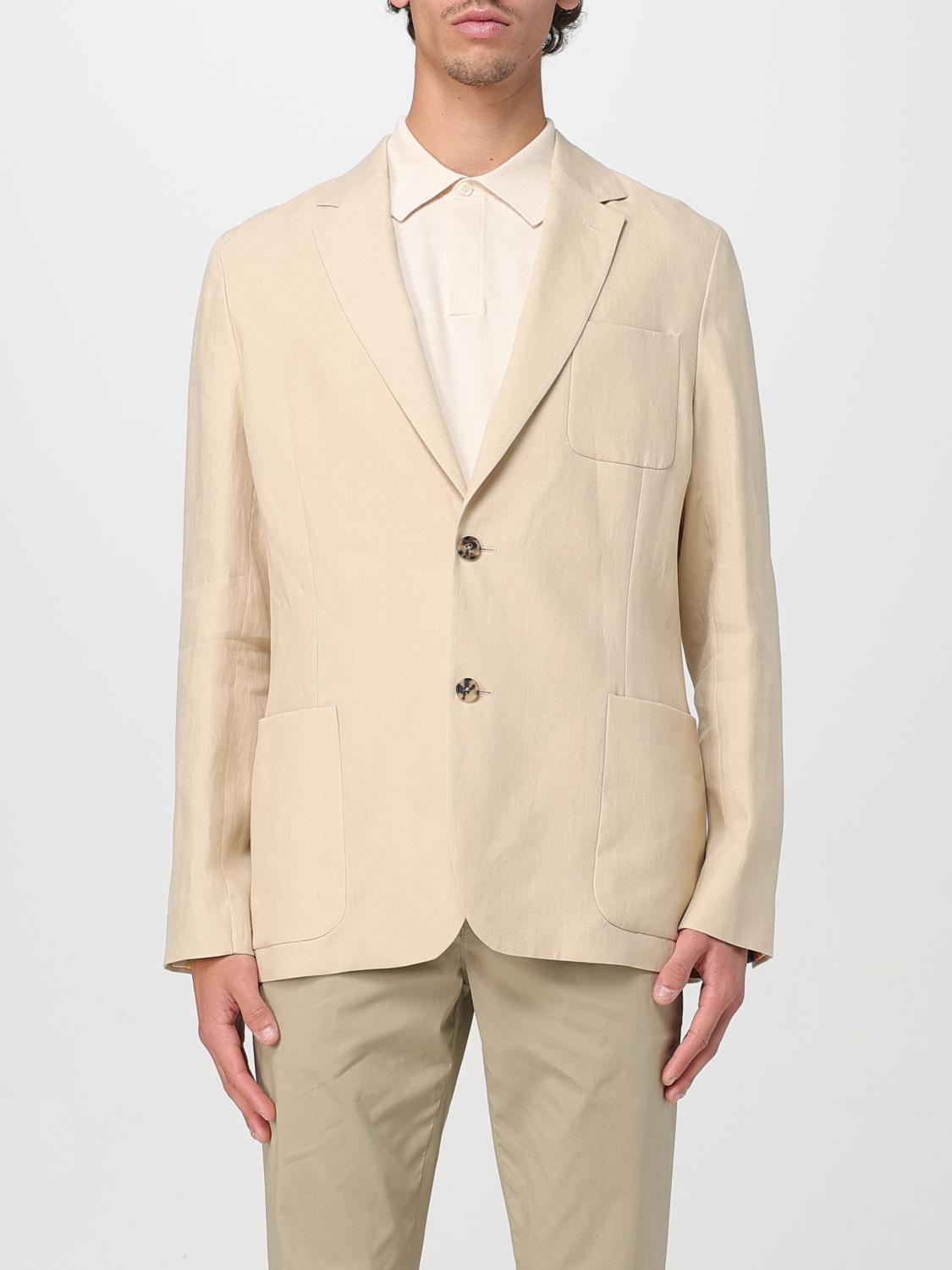 Paul Smith Tailored Suit Jacket Button Cuffs In Beige