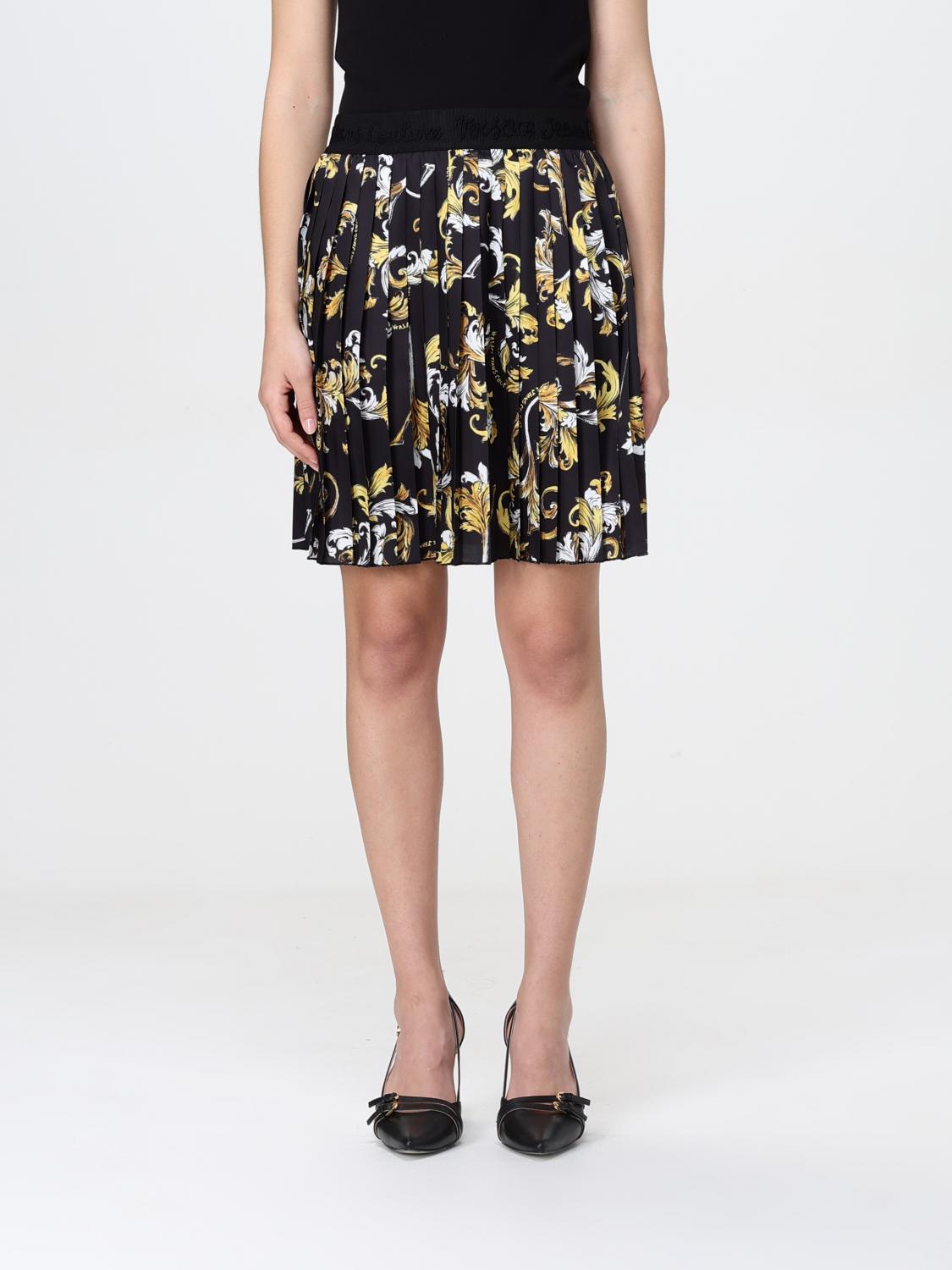 Shop Versace Jeans Couture Skirt Woman Color Black In Schwarz