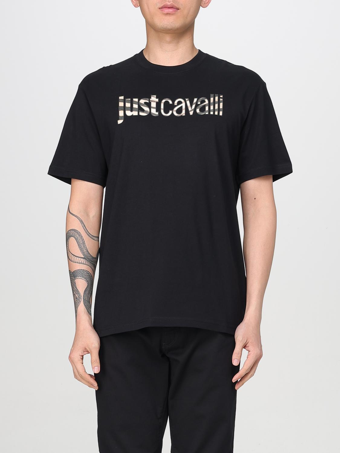 Just Cavalli Short Sleeve T-shirt In Black