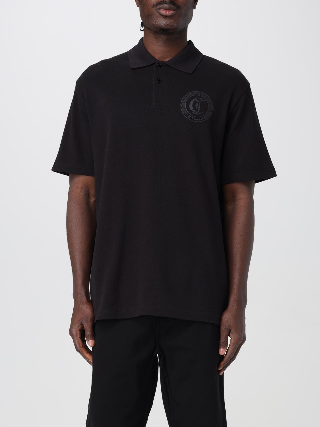Just Cavalli Polo Shirt  Men Color Black In Black