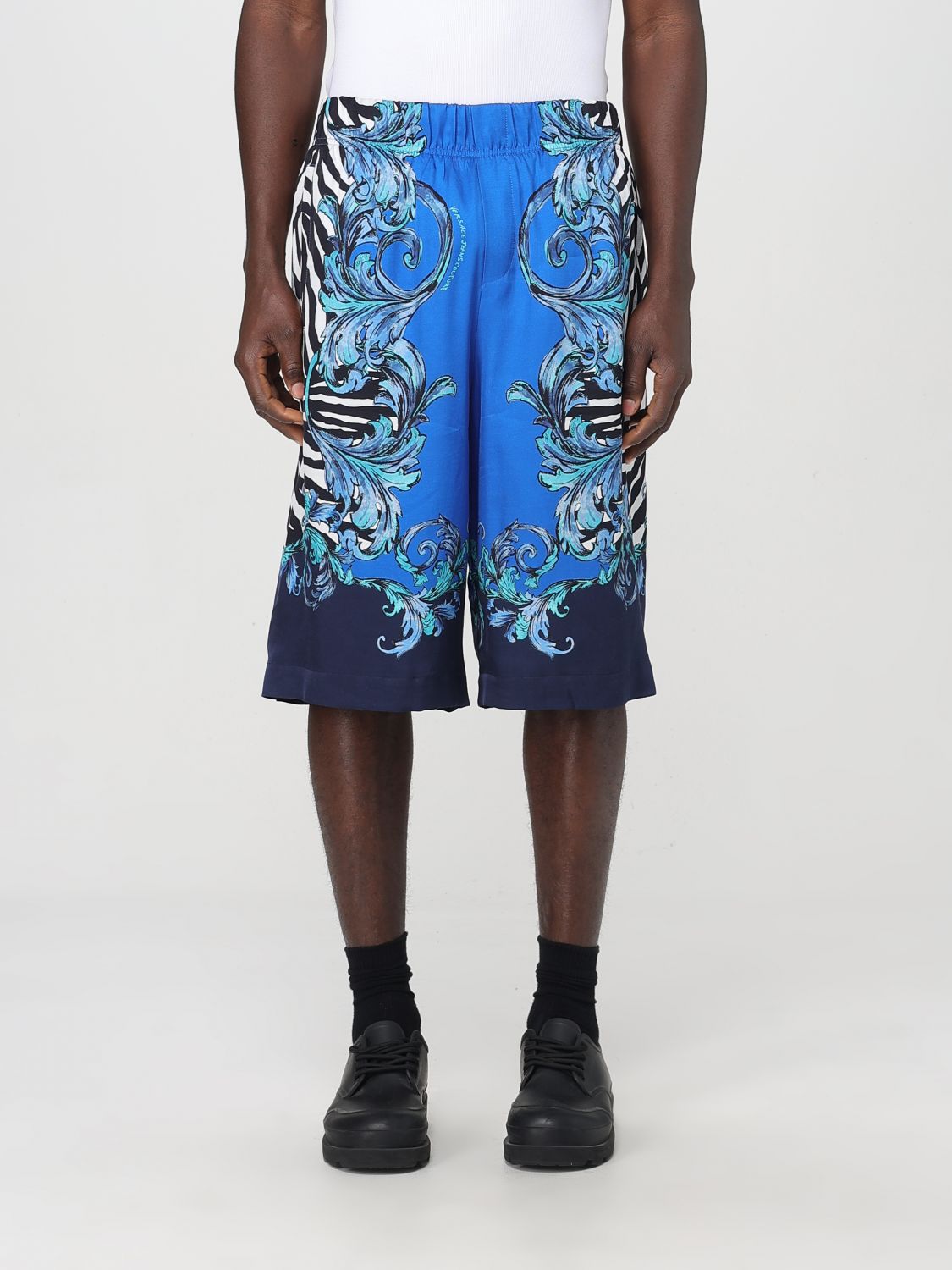 Shop Versace Jeans Couture Short Men Color Multicolor