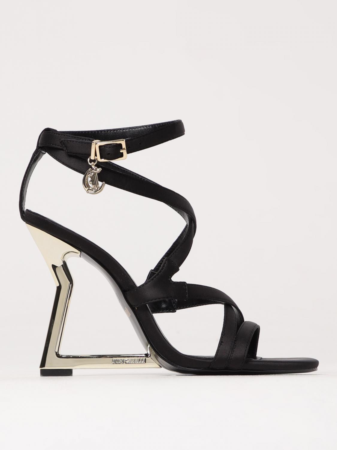 JUST CAVALLI HEELED SANDALS JUST CAVALLI WOMAN COLOR BLACK g77522002