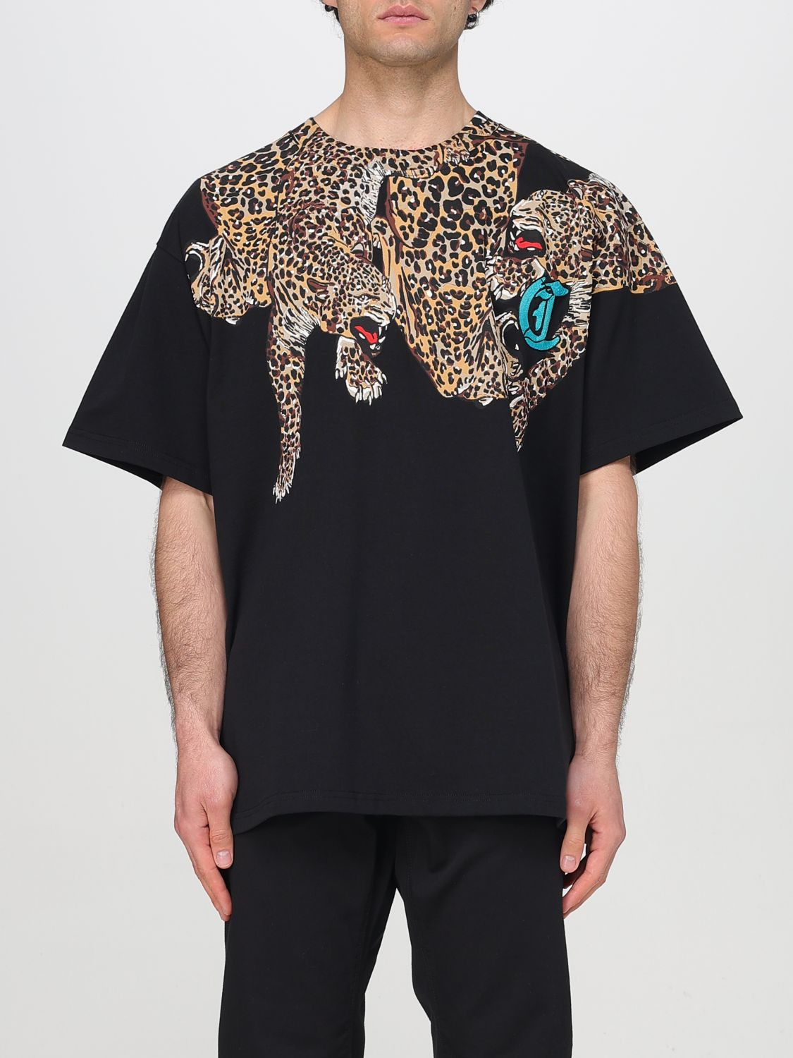 Just Cavalli T-shirt Men Color Black In Black