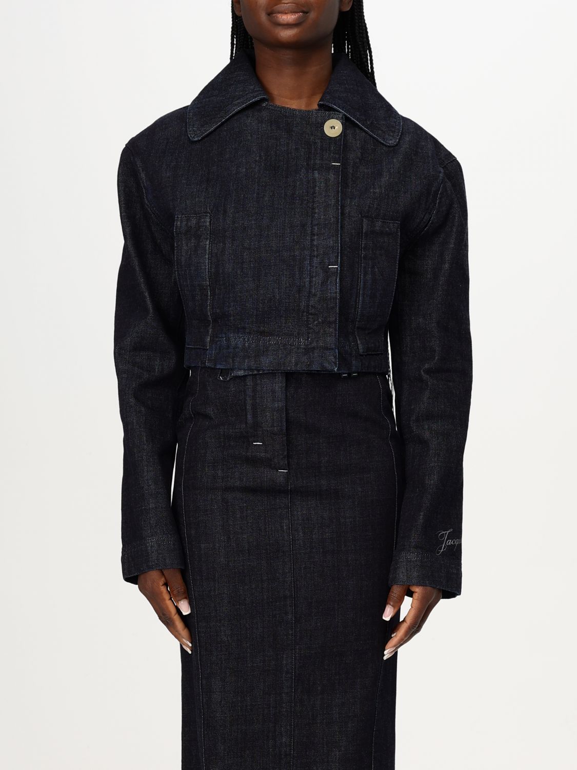Shop Jacquemus Jacket Woman Color Blue