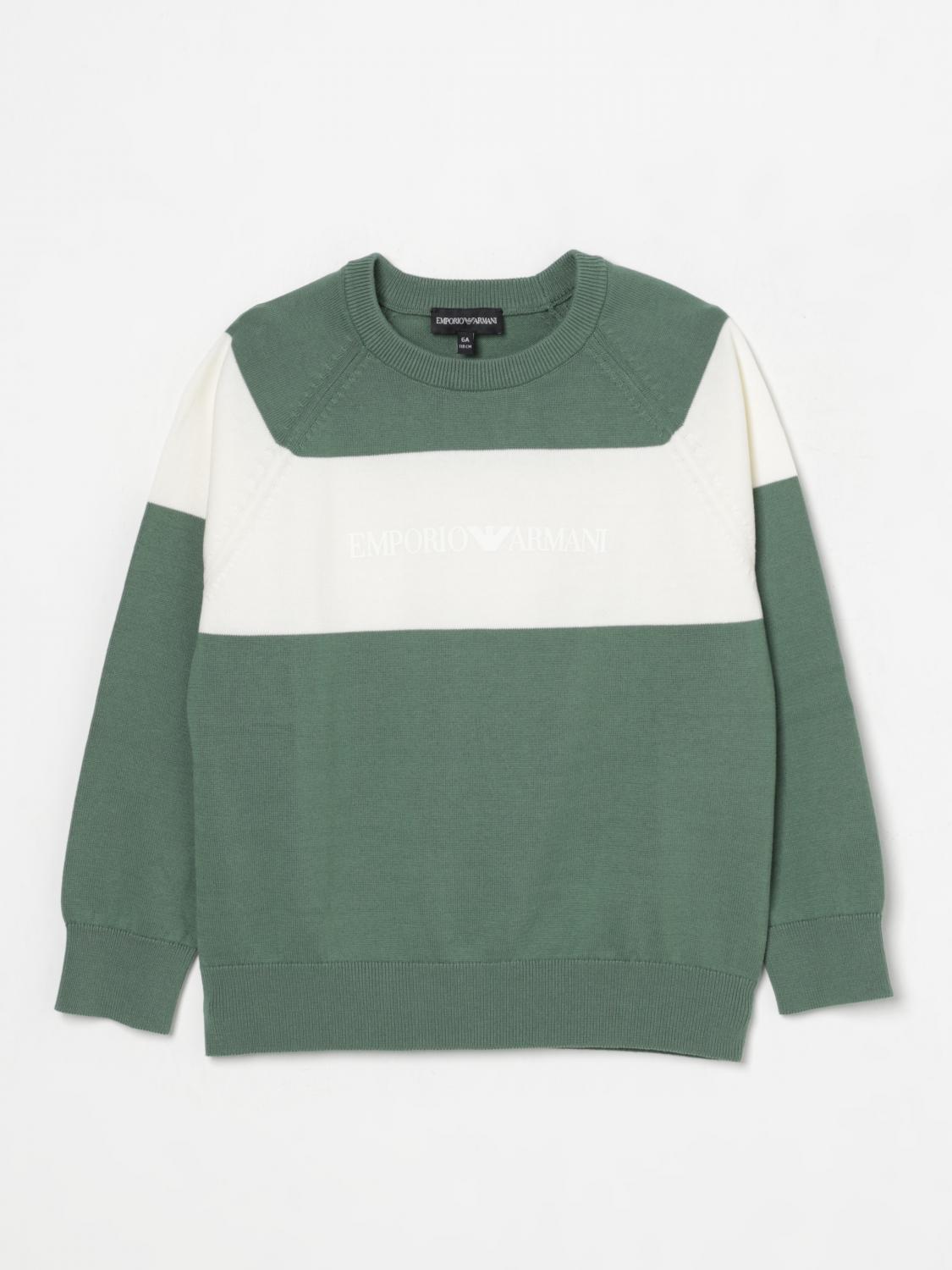 Emporio Armani Sweater Kids Color Green In Green