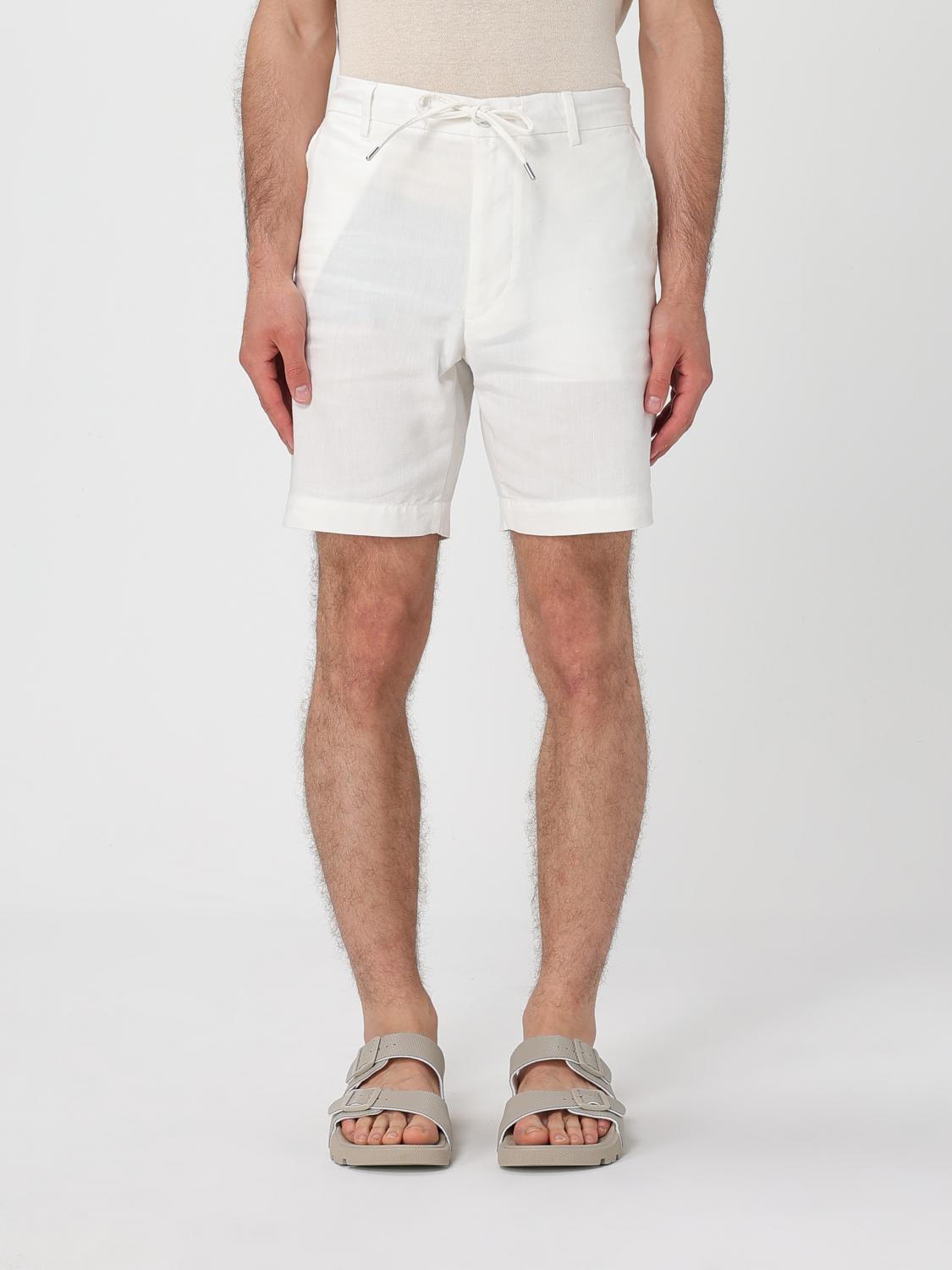 Hugo Boss Boss Linen Blend Bermuda-shorts In White