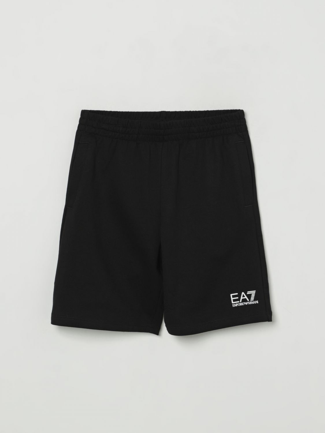 Shop Ea7 Shorts Kids Color Black