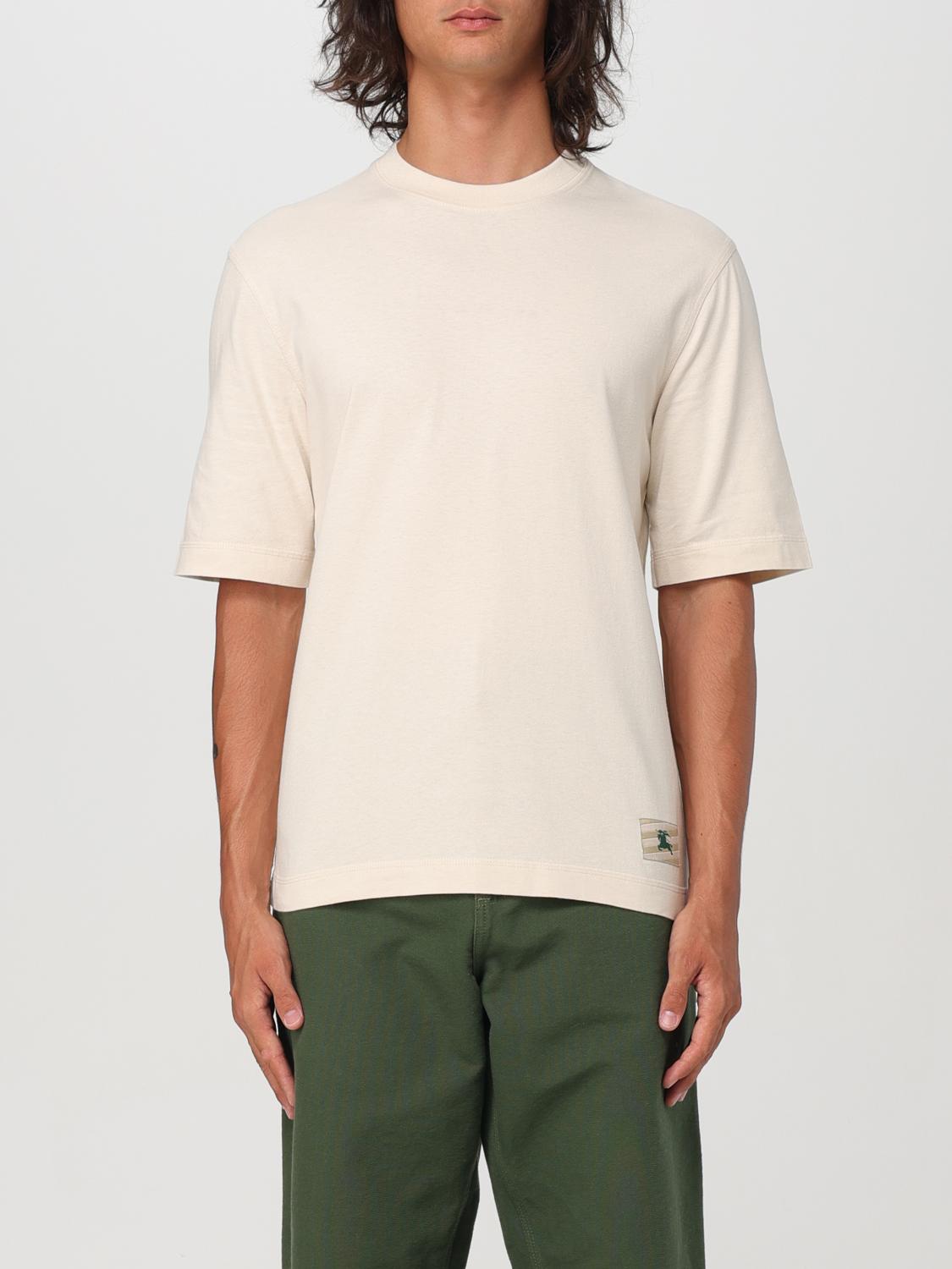 Shop Burberry T-shirt  Men Color Beige