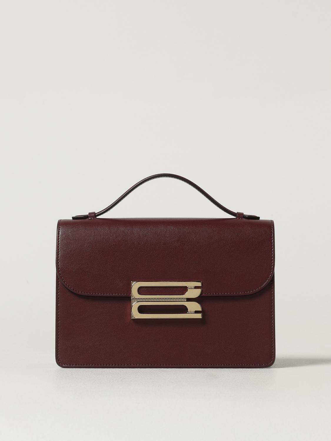 Victoria Beckham Mini Dorian Bag In Burgundy
