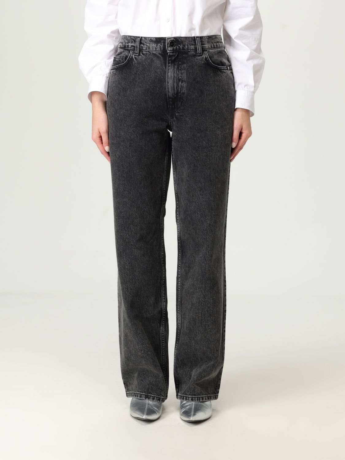 Amish Jeans Woman Color Black In Black