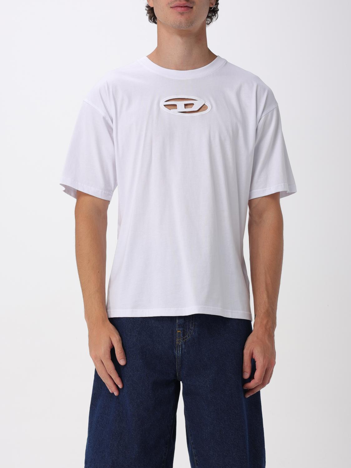 Diesel Crew Neck Short Sleeves T-shirt In White