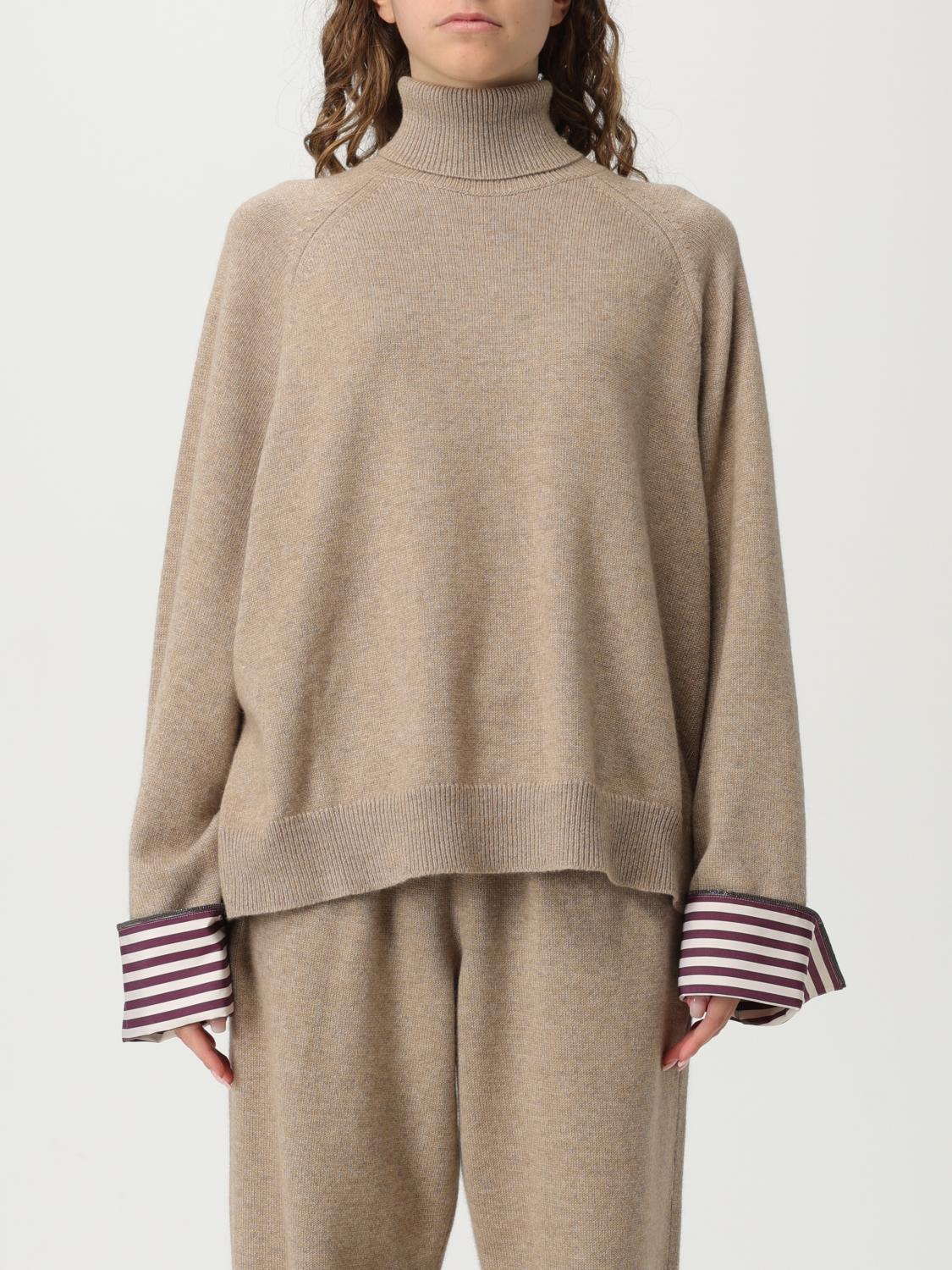 Sweater BRUNELLO CUCINELLI Woman color Brown