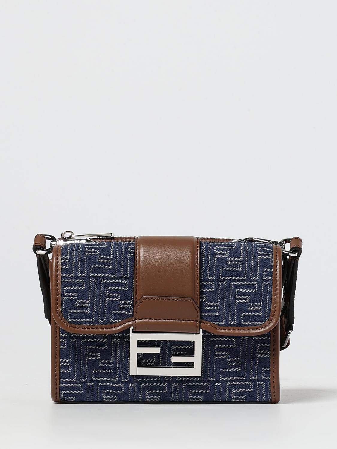 Shoulder Bag FENDI Men color Blue