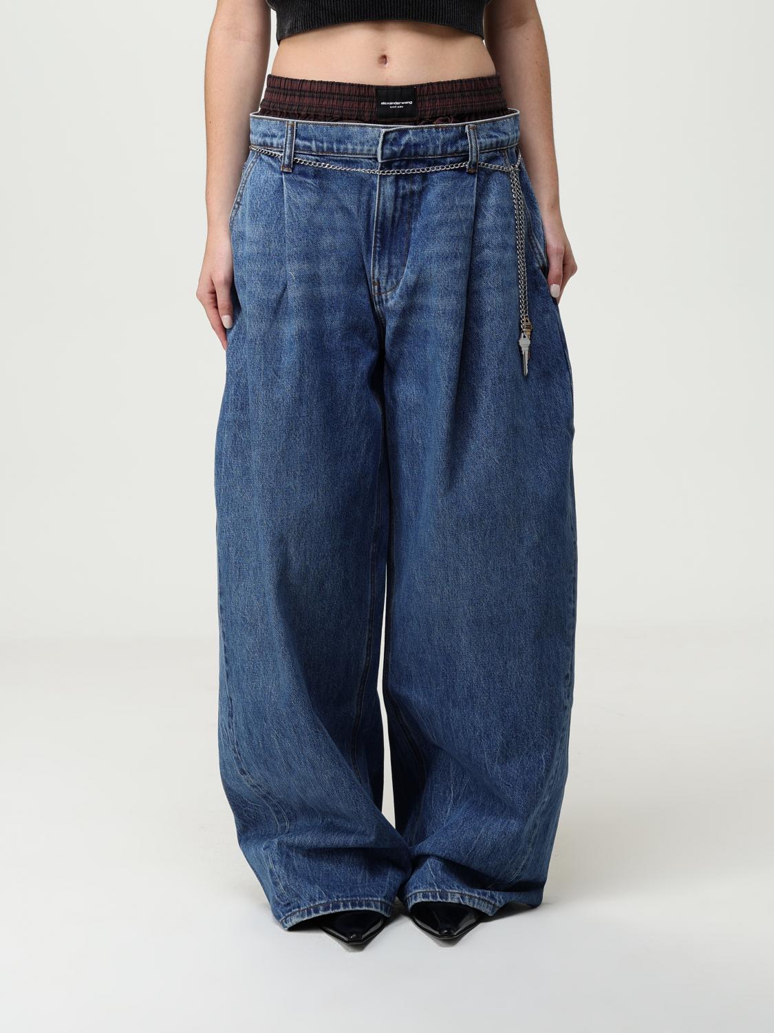 Alexander Wang Jeans Woman Color Blue In Blue