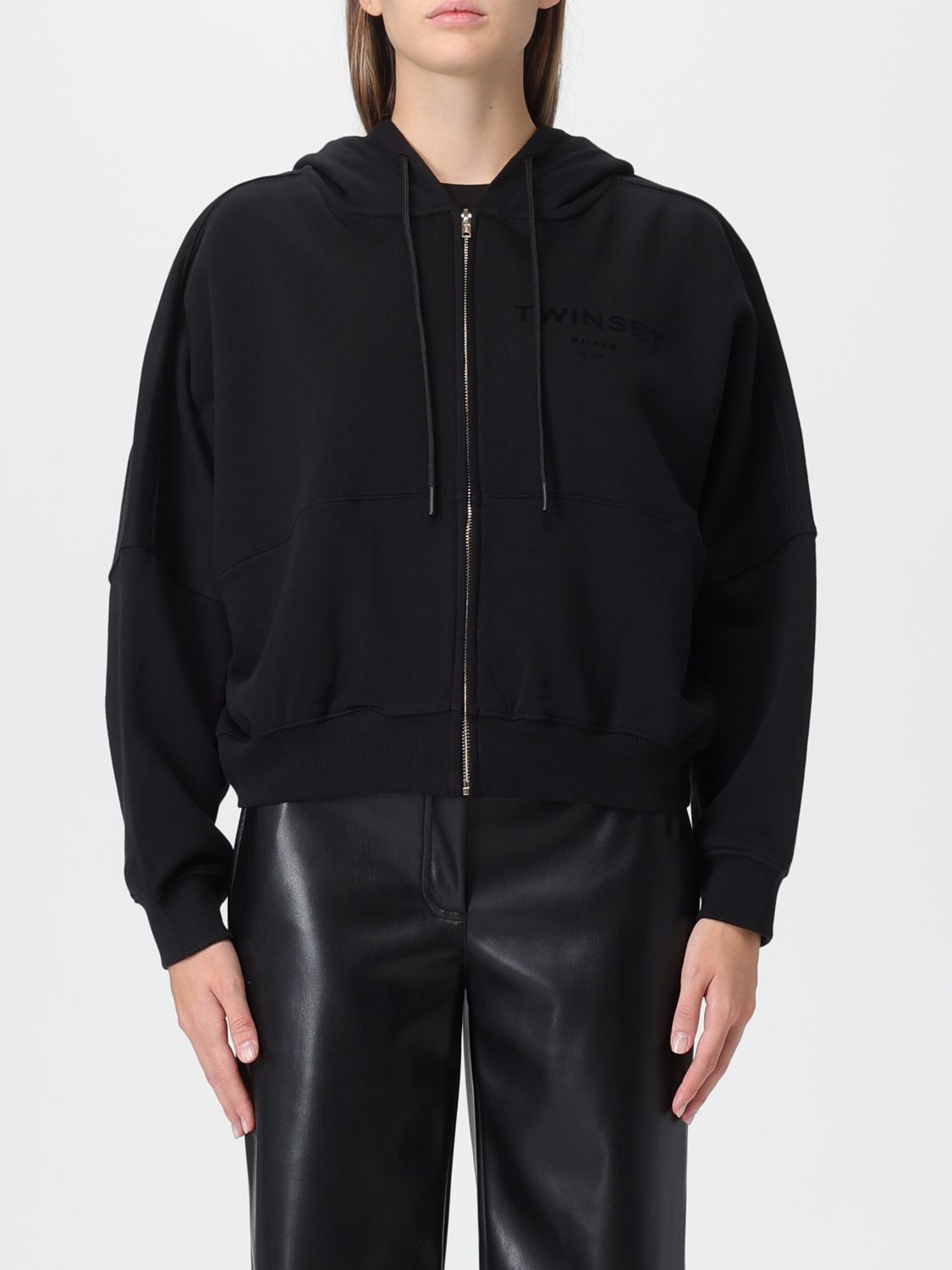 Twinset Sweatshirt Woman Color Black In Black