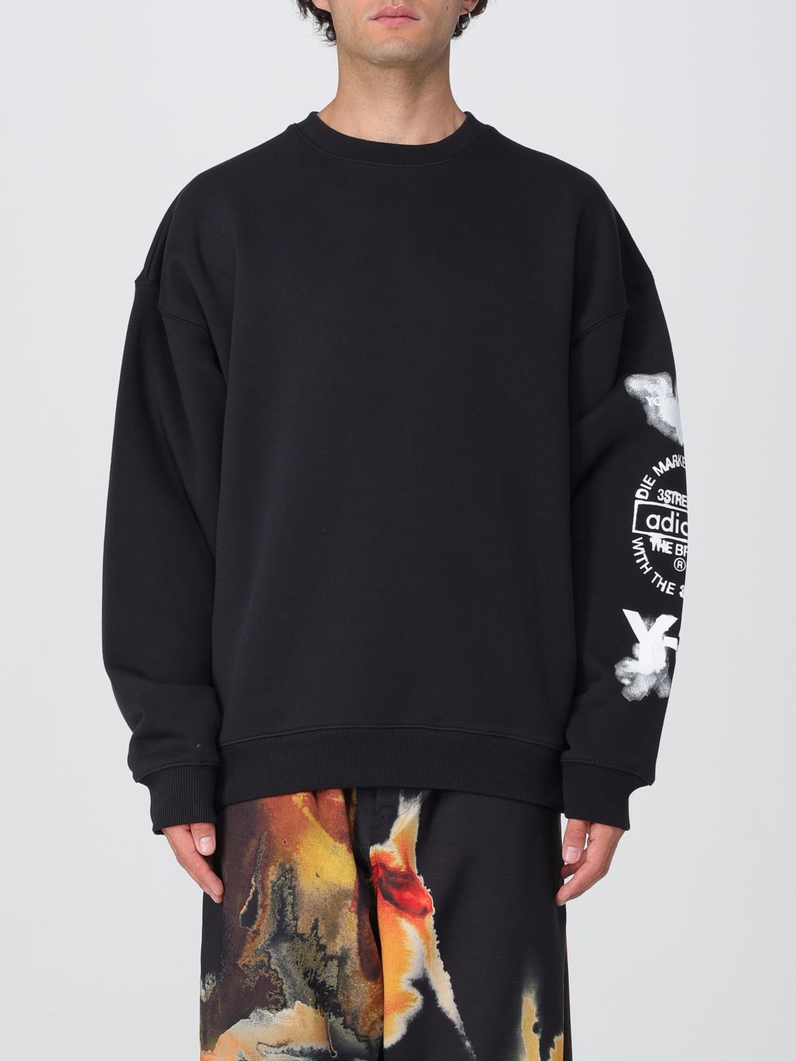 Y-3 Adidas Cloud-print Crew-neck Sweatshirt Clothing In Black