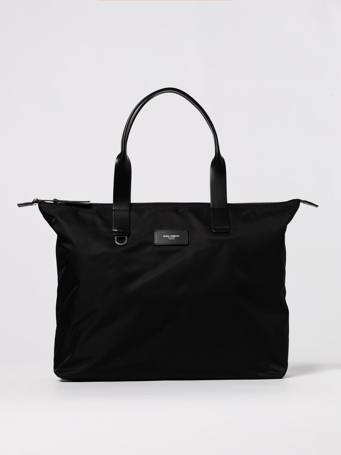 Dolce & Gabbana Structured Tote Bag With Textured Finish In Black