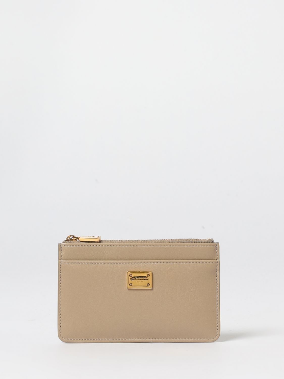 Dolce & Gabbana Grey Leather Wallet In Brown